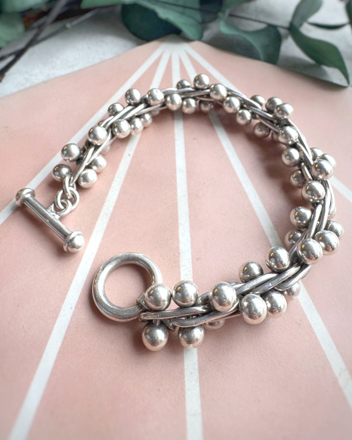 Vintage XL Architectural Fancy Link Bracelet (7")