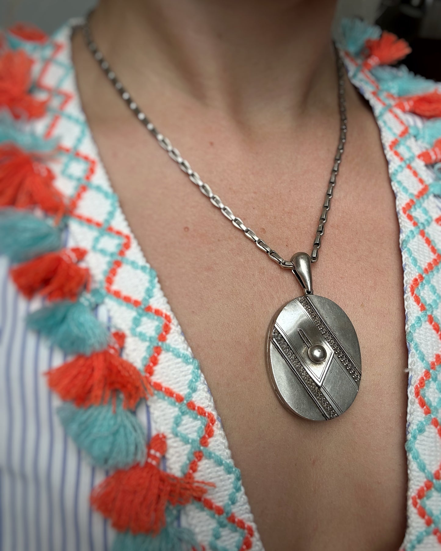 Antique XL Buckle-Motif Locket