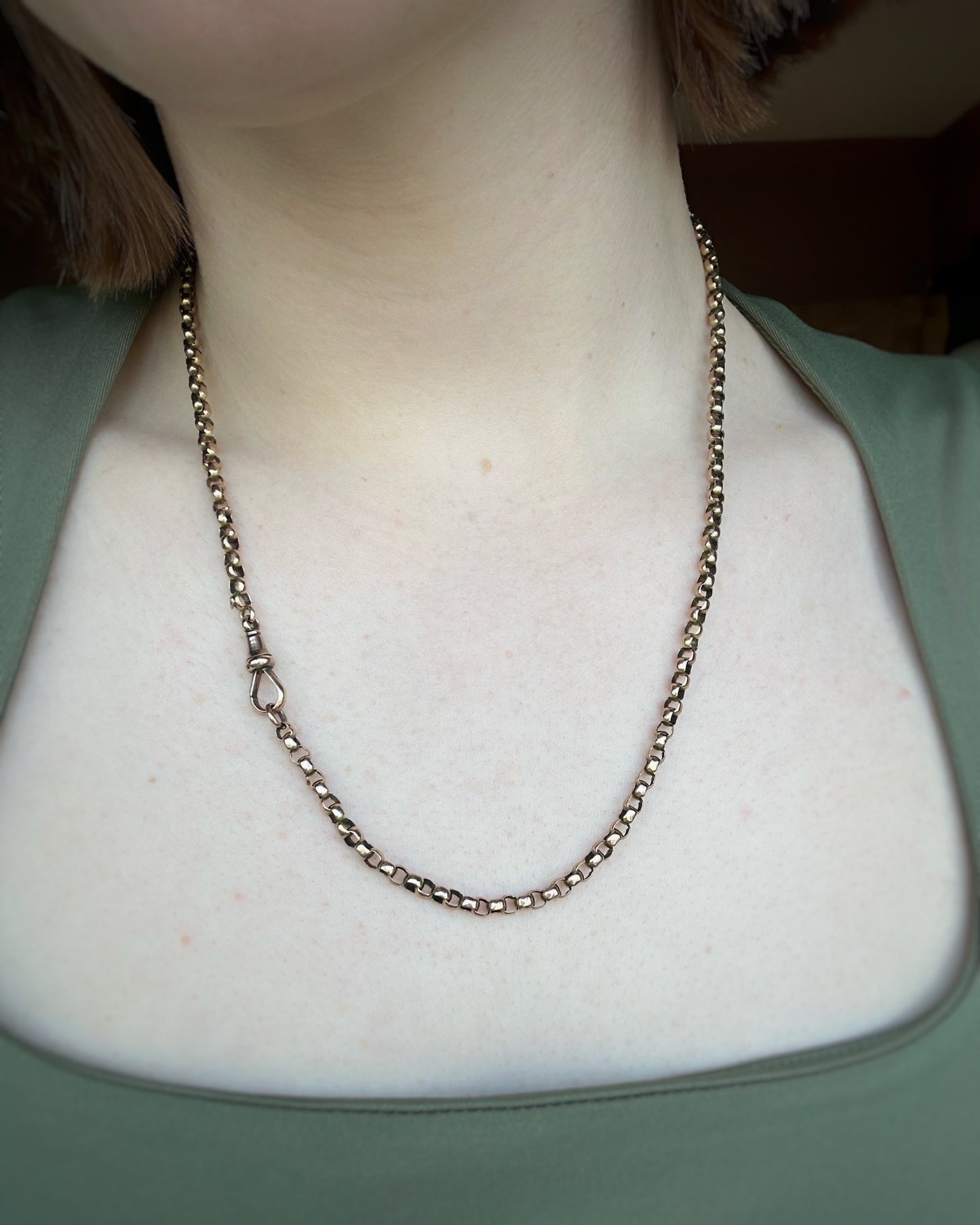 Antique Chunky Belcher Chain with Dog Clip (19.5")