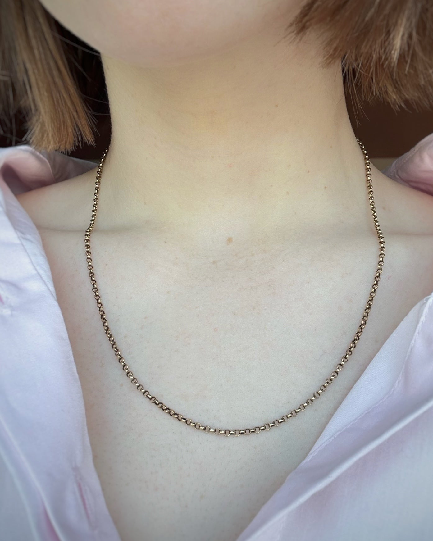 Vintage Half-Flat-Facet Belcher Chain (19")
