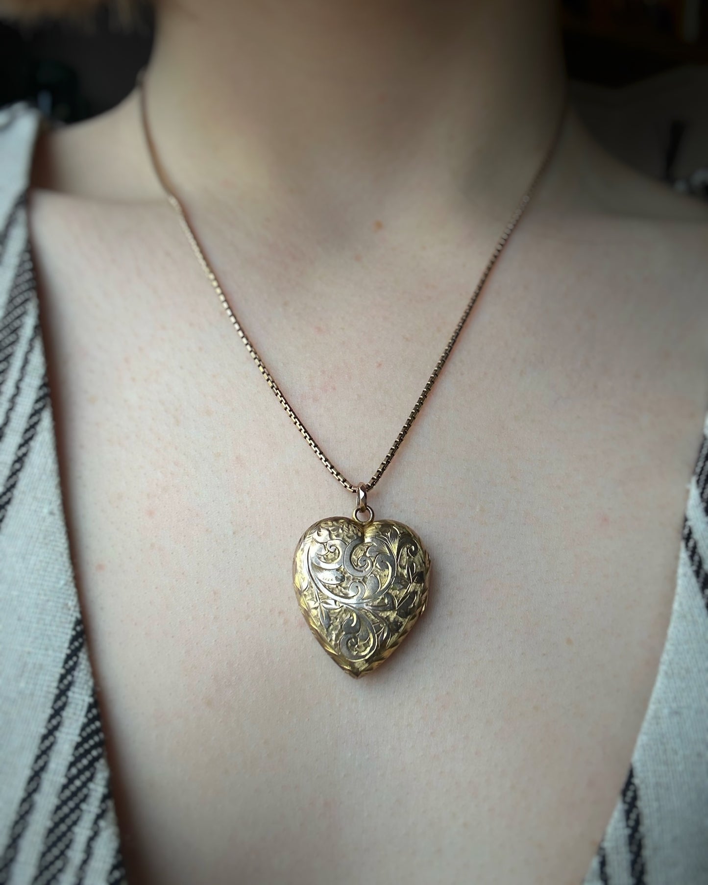 Antique Oversized & Puffy Heart Locket