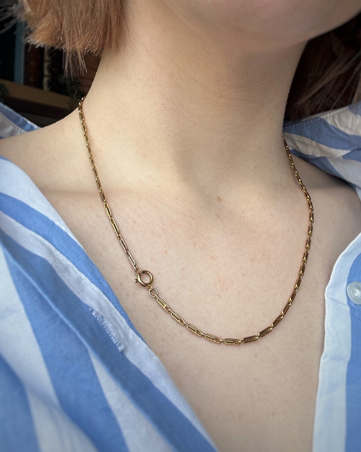 Exceptional Antique Double Trombone Chain (18")