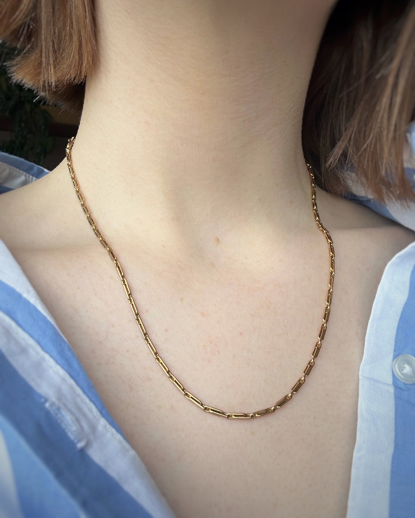 Exceptional Antique Double Trombone Chain (18")