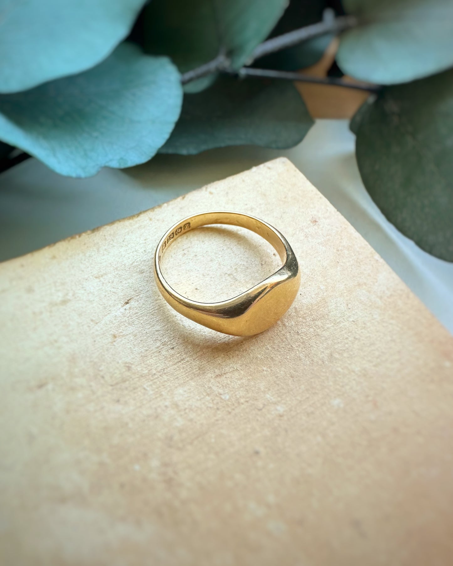 Antique 1874 Soft-Kite Shaped Signet Ring (M.5)