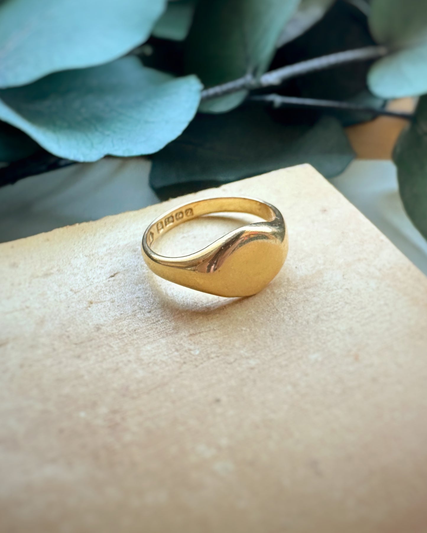 Antique 1874 Soft-Kite Shaped Signet Ring (M.5)