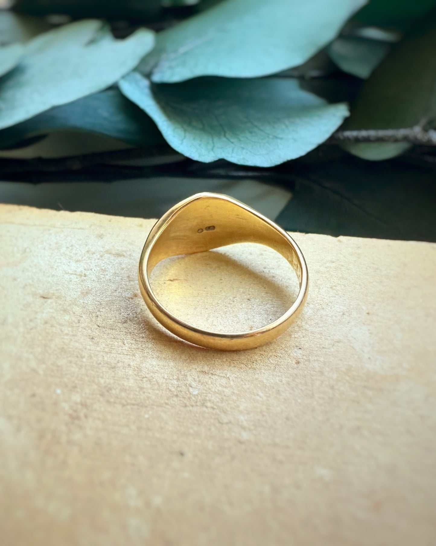 Antique 1874 Soft-Kite Shaped Signet Ring (M.5)