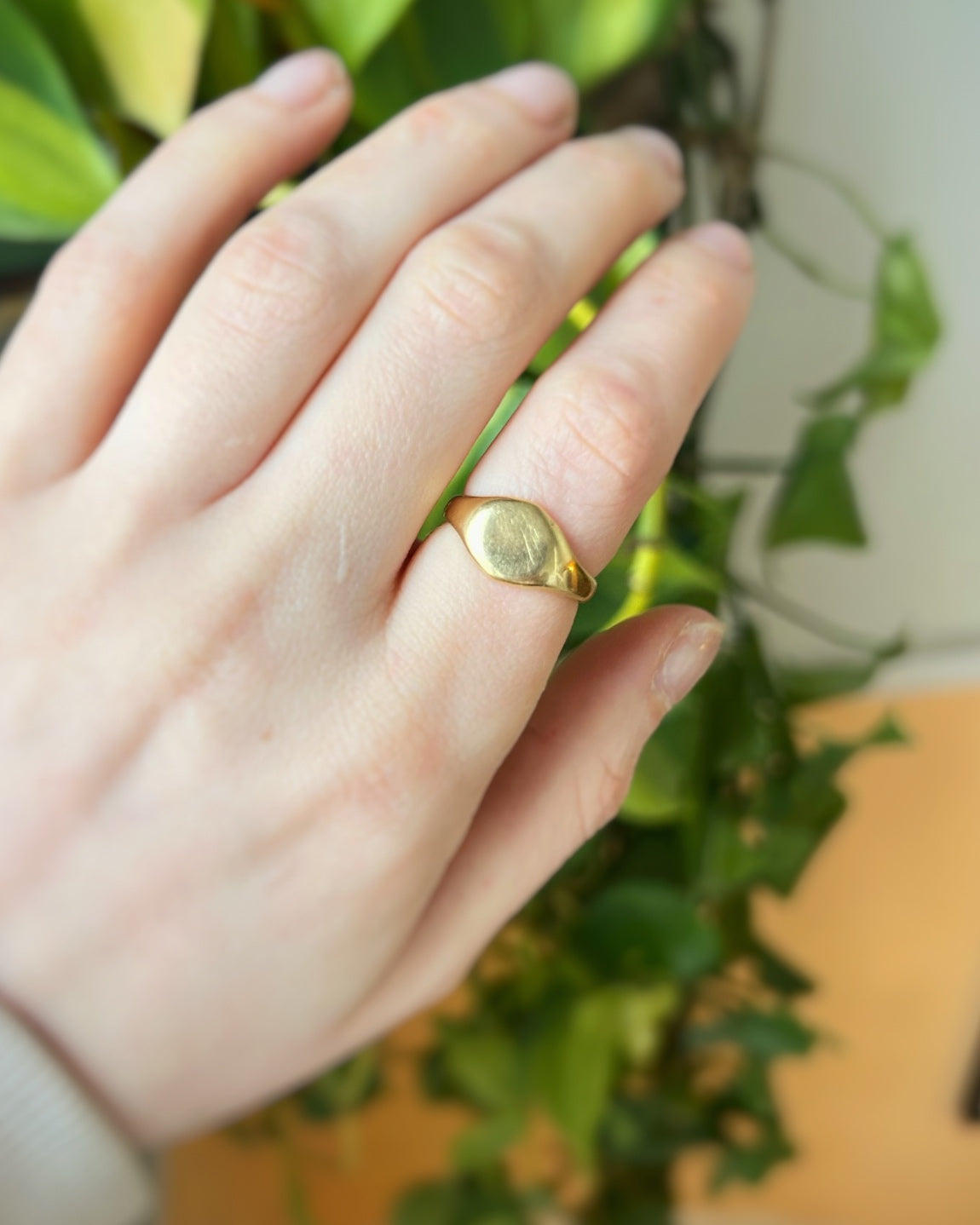 Antique 1874 Soft-Kite Shaped Signet Ring (M.5)