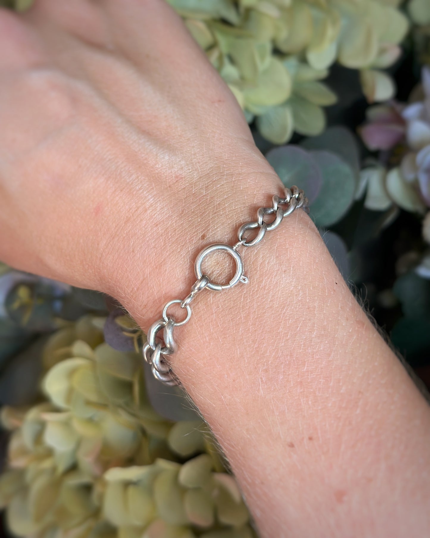 Antique Chunky Curb Bracelet (7.5")