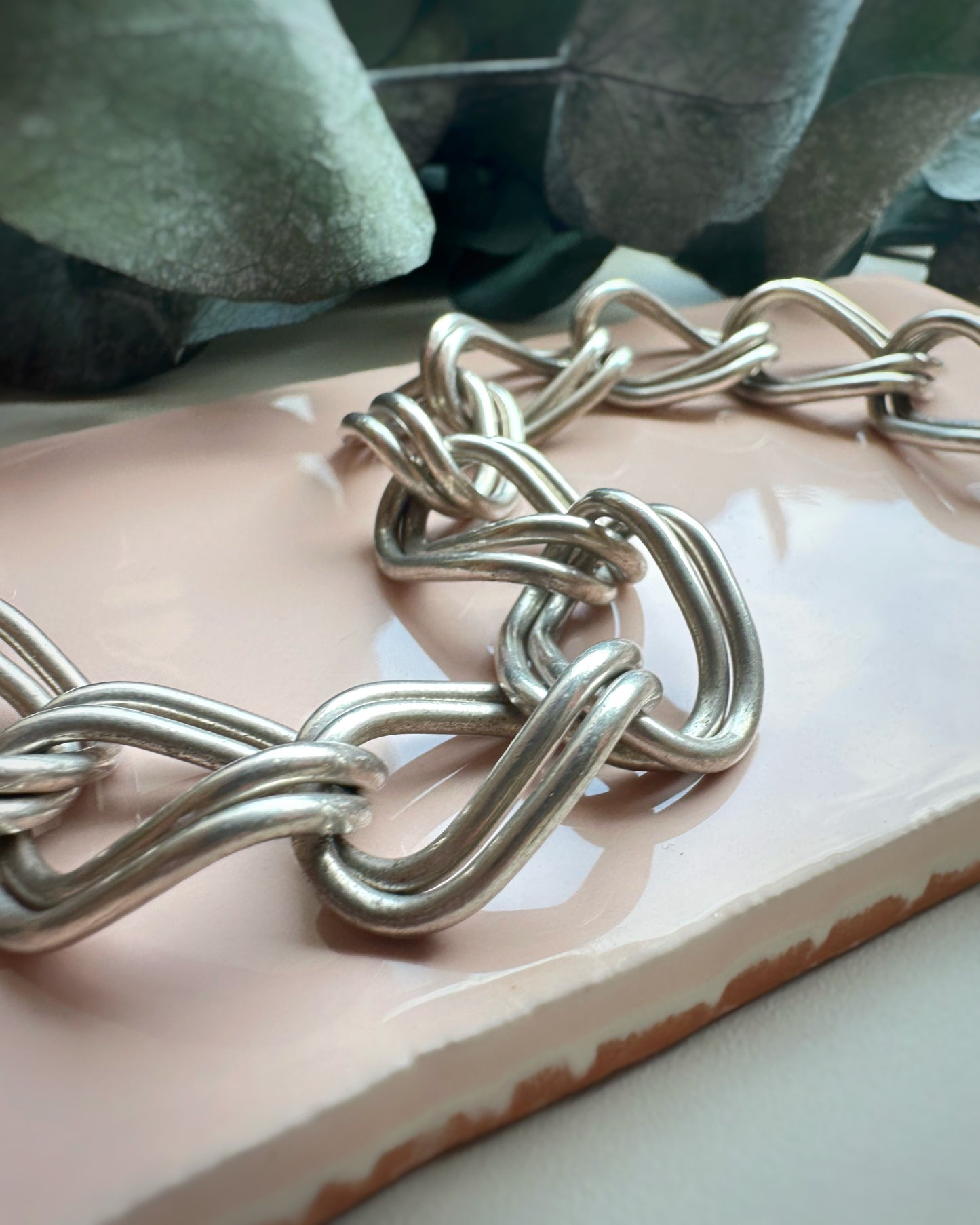 Vintage Giant Double Curb Bracelet (8")