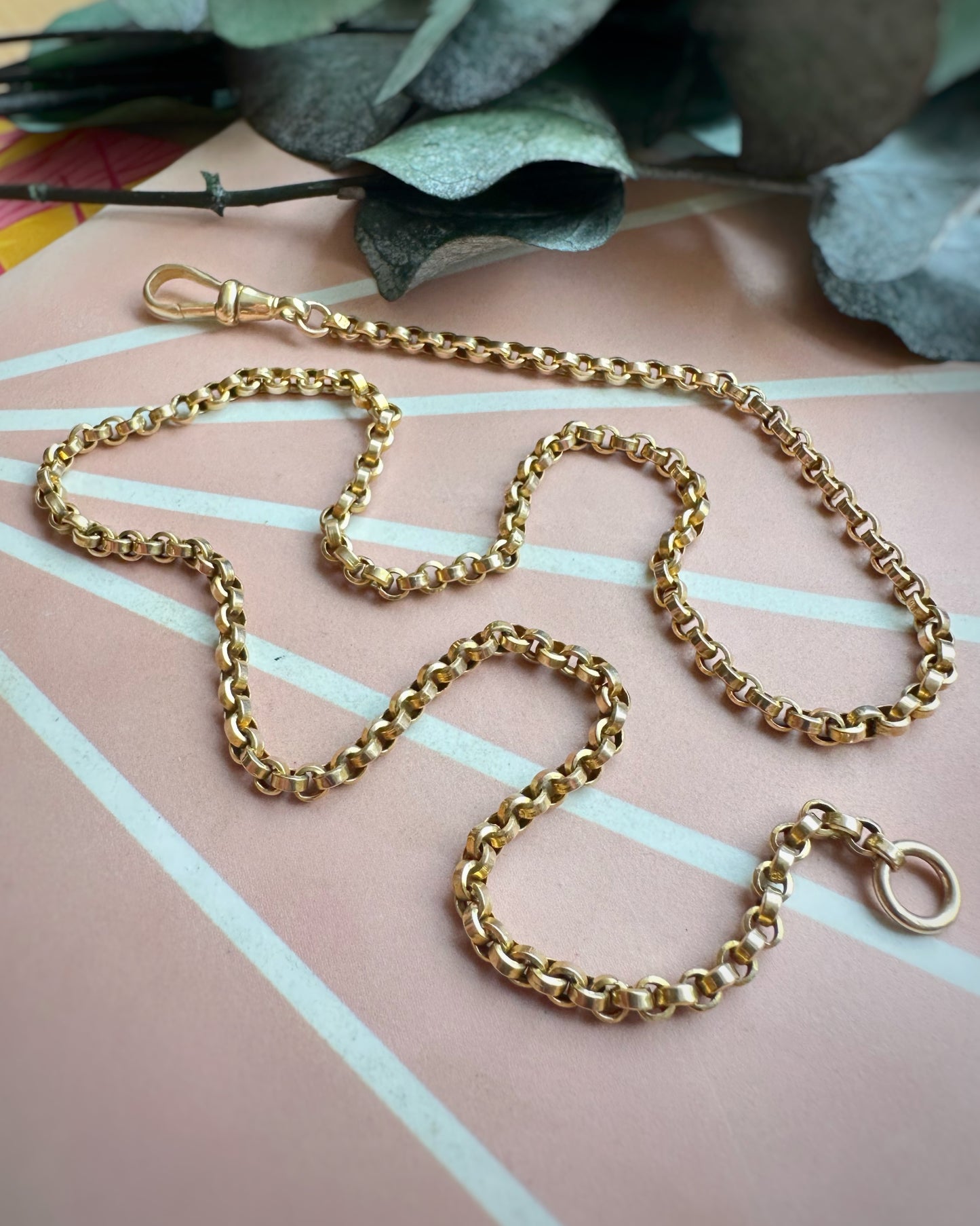Antique Rolo Link with Dog Clip (19")
