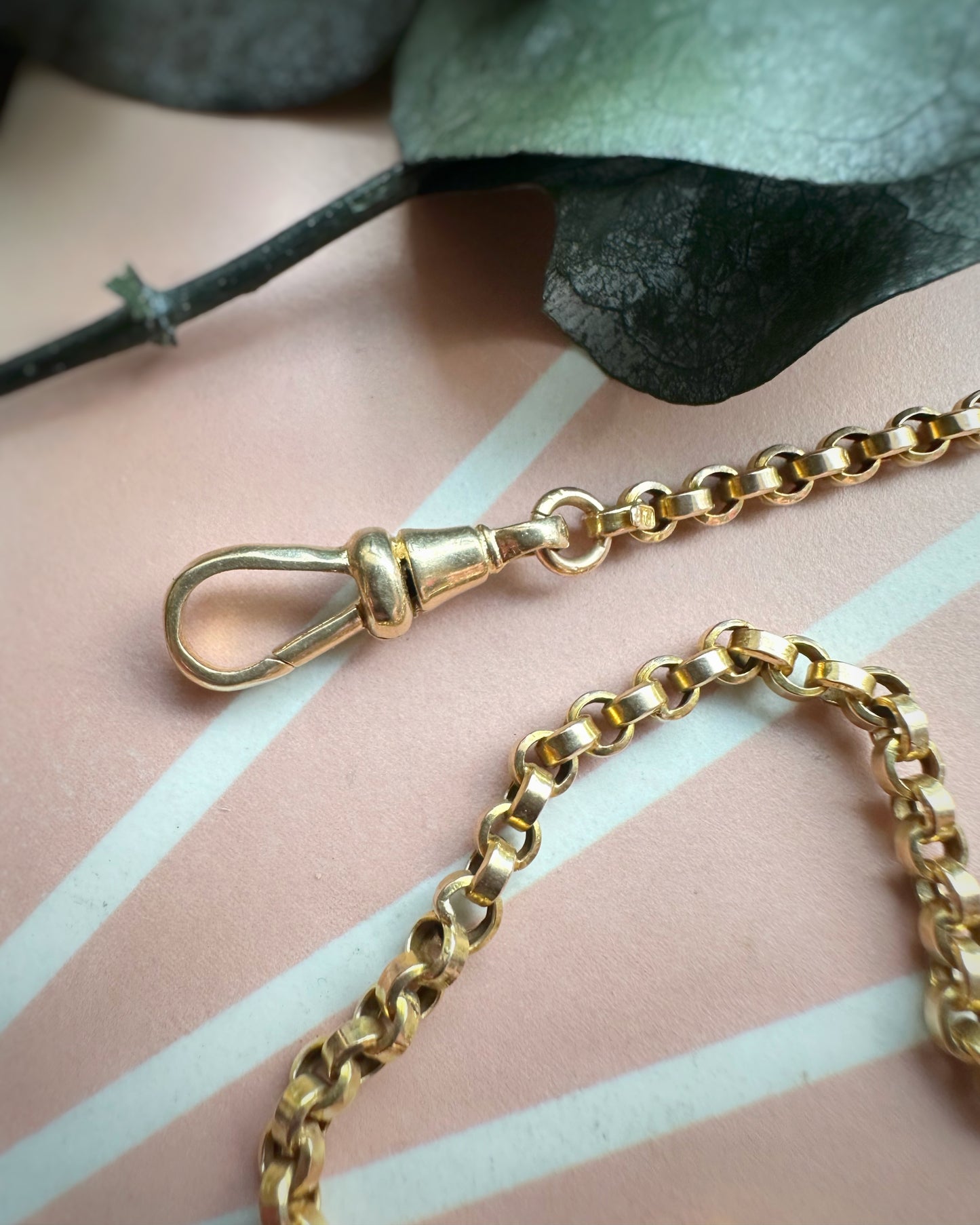 Antique Rolo Link with Dog Clip (19")