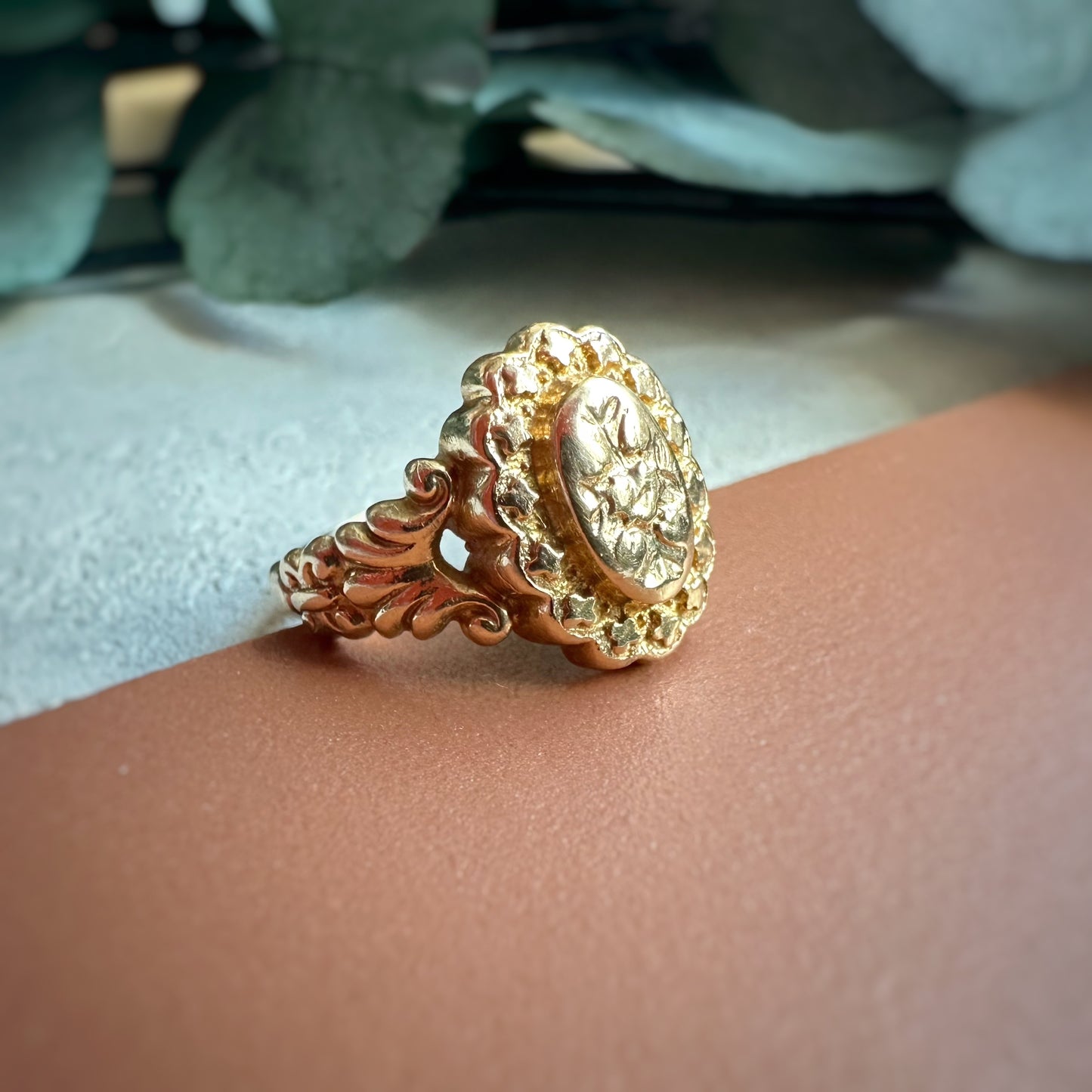 Vintage Reproduction Ornate Sunburst Ring