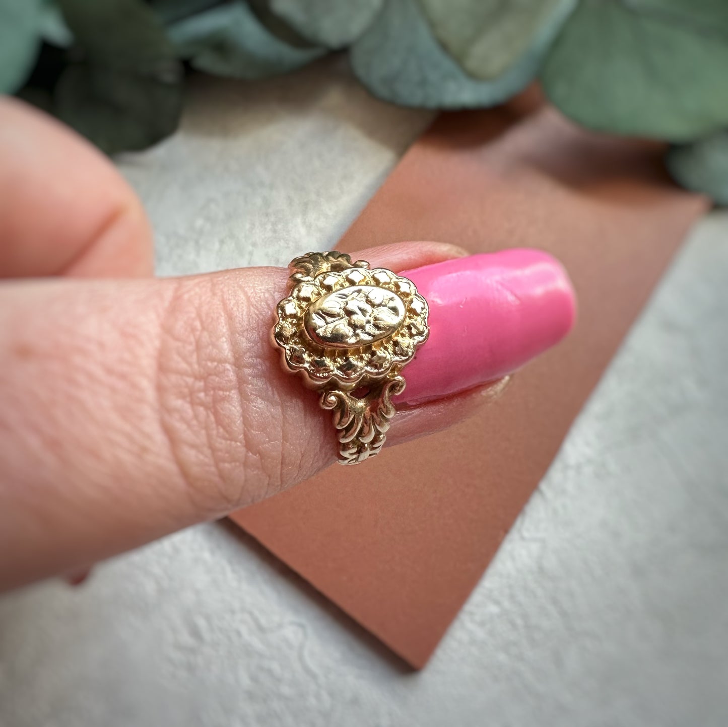 Vintage Reproduction Ornate Sunburst Ring