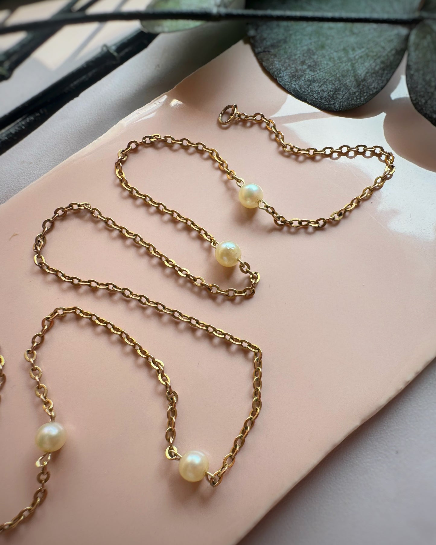 Vintage Classic Cable with Pearl Stations (16.5")