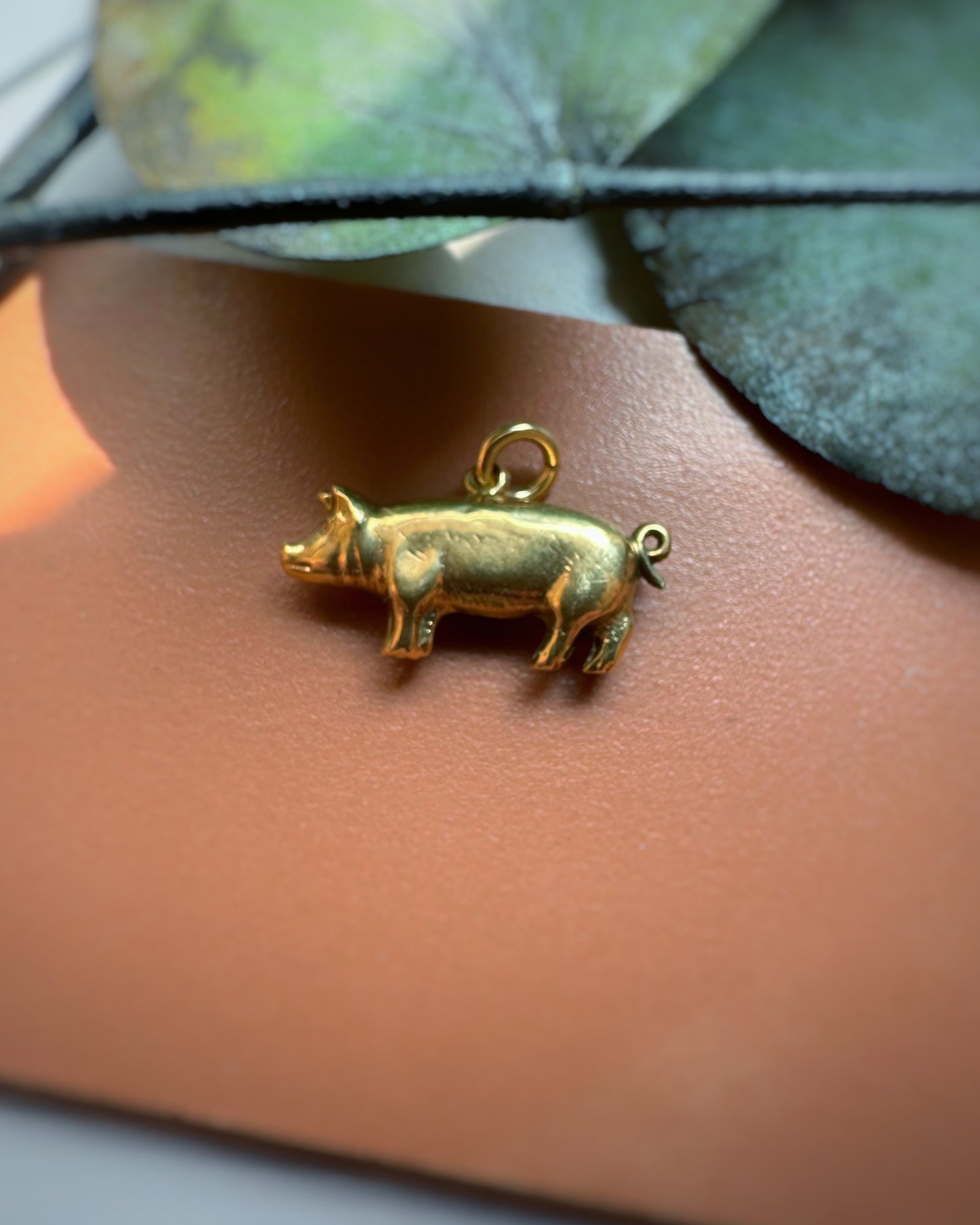 Vintage Chester 1961 Ultra Yellow Pig Charm