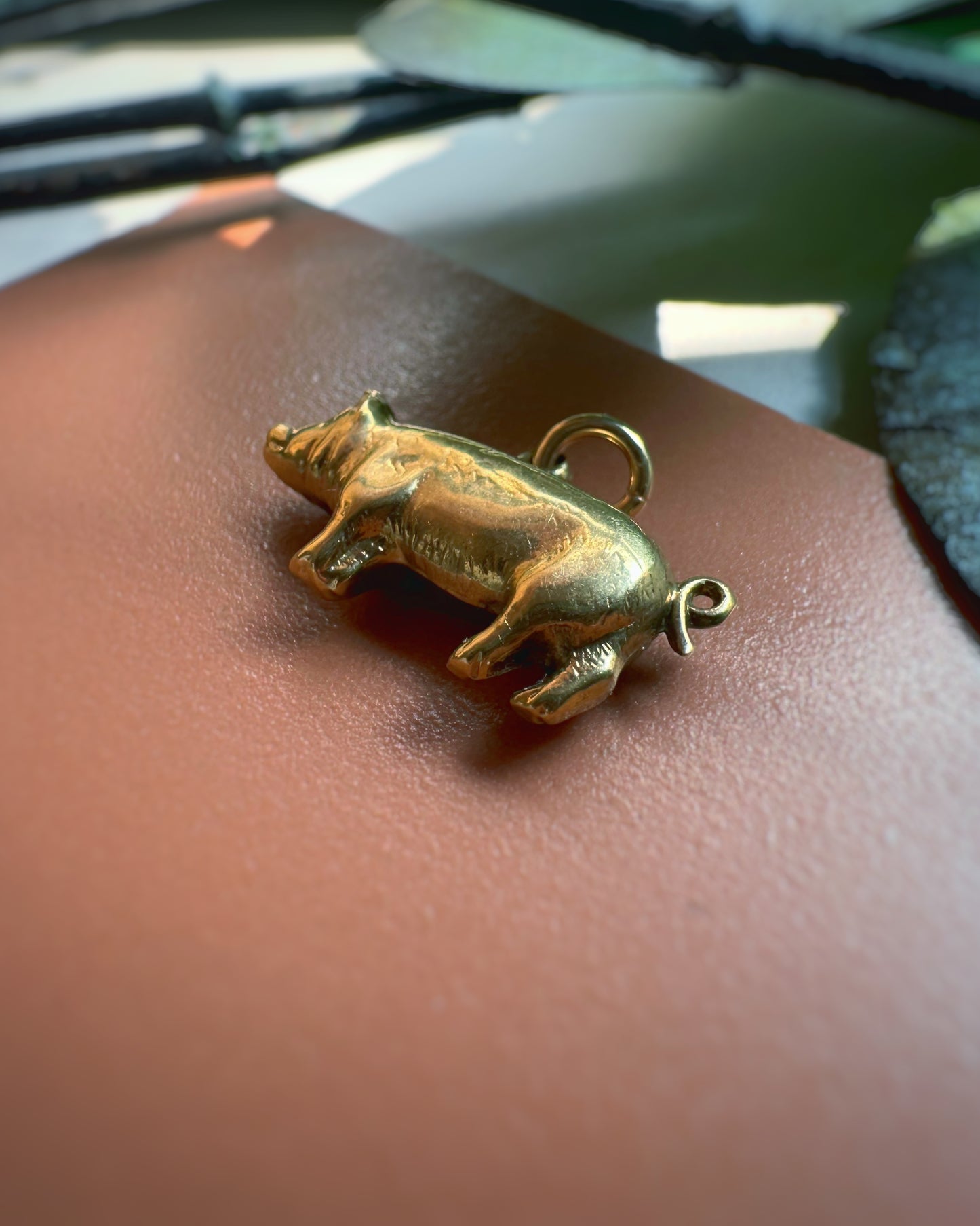 Vintage Chester 1961 Ultra Yellow Pig Charm