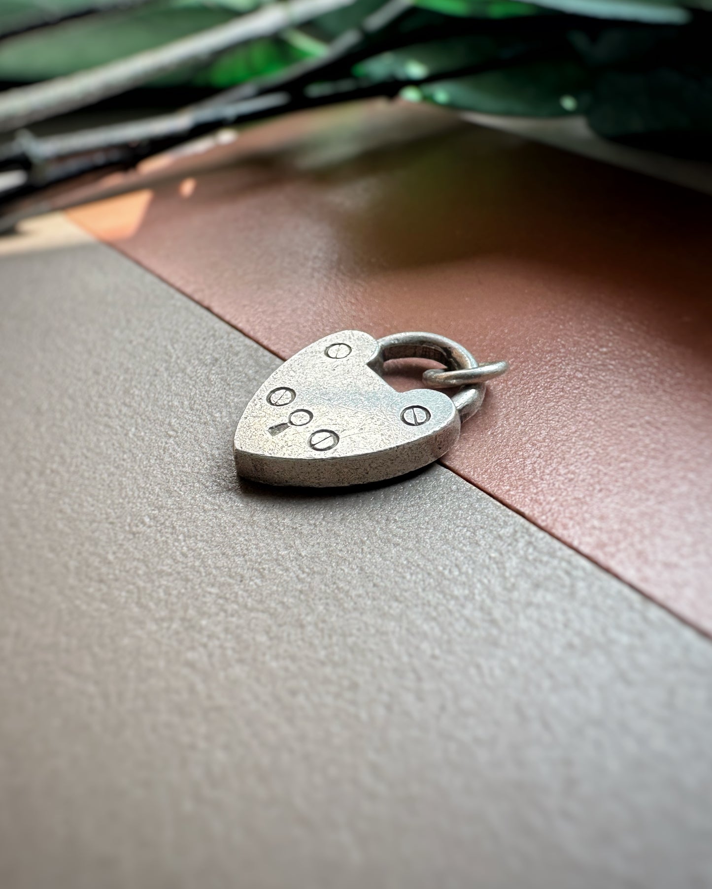 Vintage Silver Padlock Charm