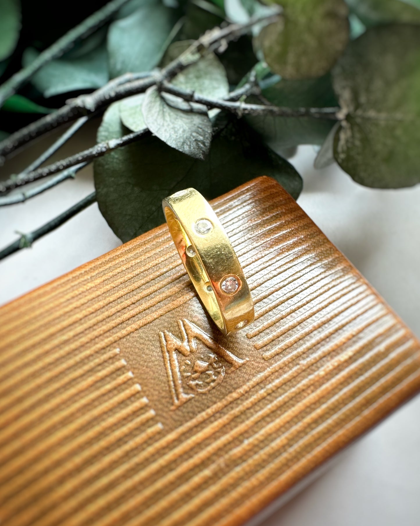 Vintage Satin Chunky Diamond Ring (O | 7.25)