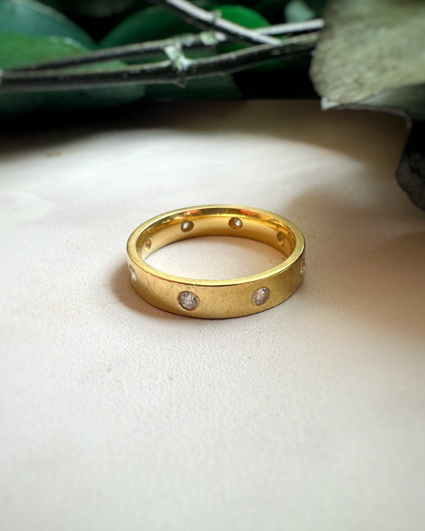 Vintage Satin Chunky Diamond Ring (O | 7.25)