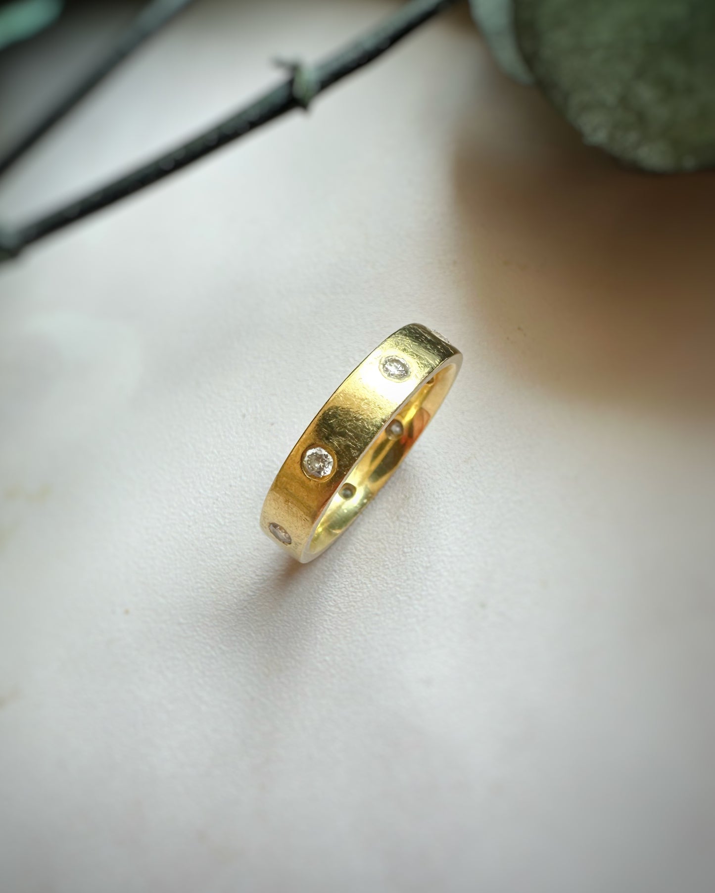 Vintage Satin Chunky Diamond Ring (O | 7.25)