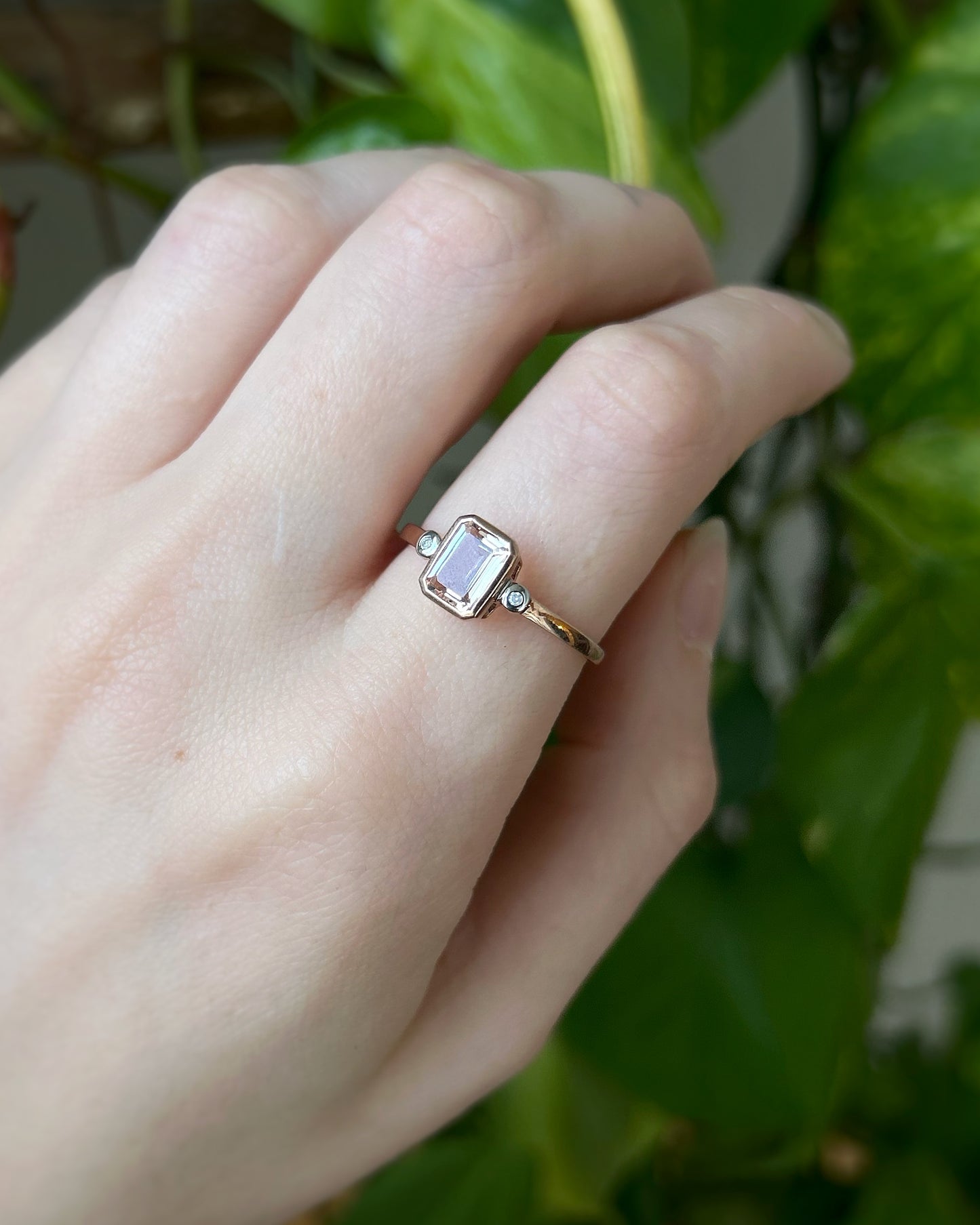 Vintage Rose Tourmaline Ring (S / 9)