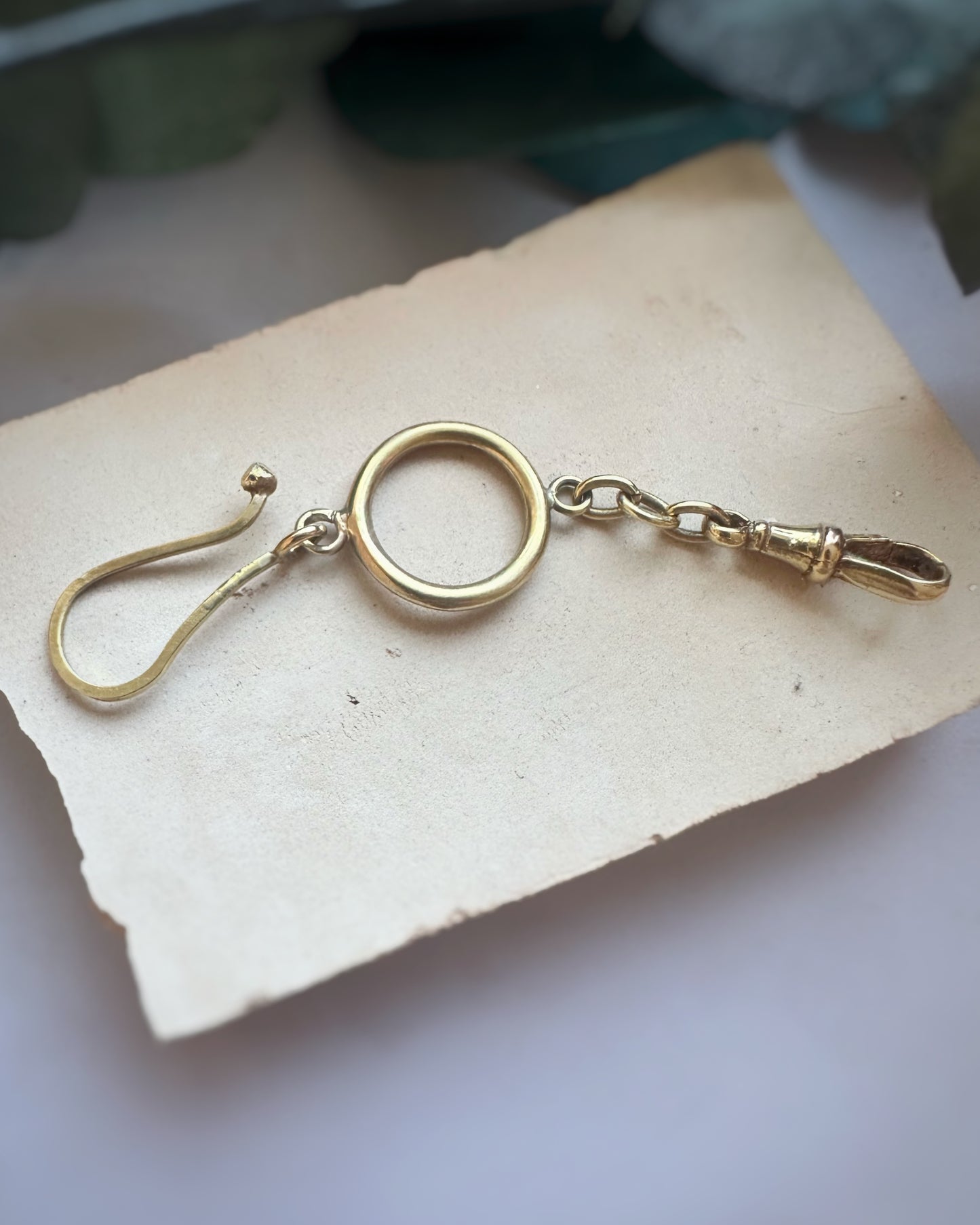 Vintage Shepherds Hook, Ring and Dog Connector / Extender (2 + 3/4")