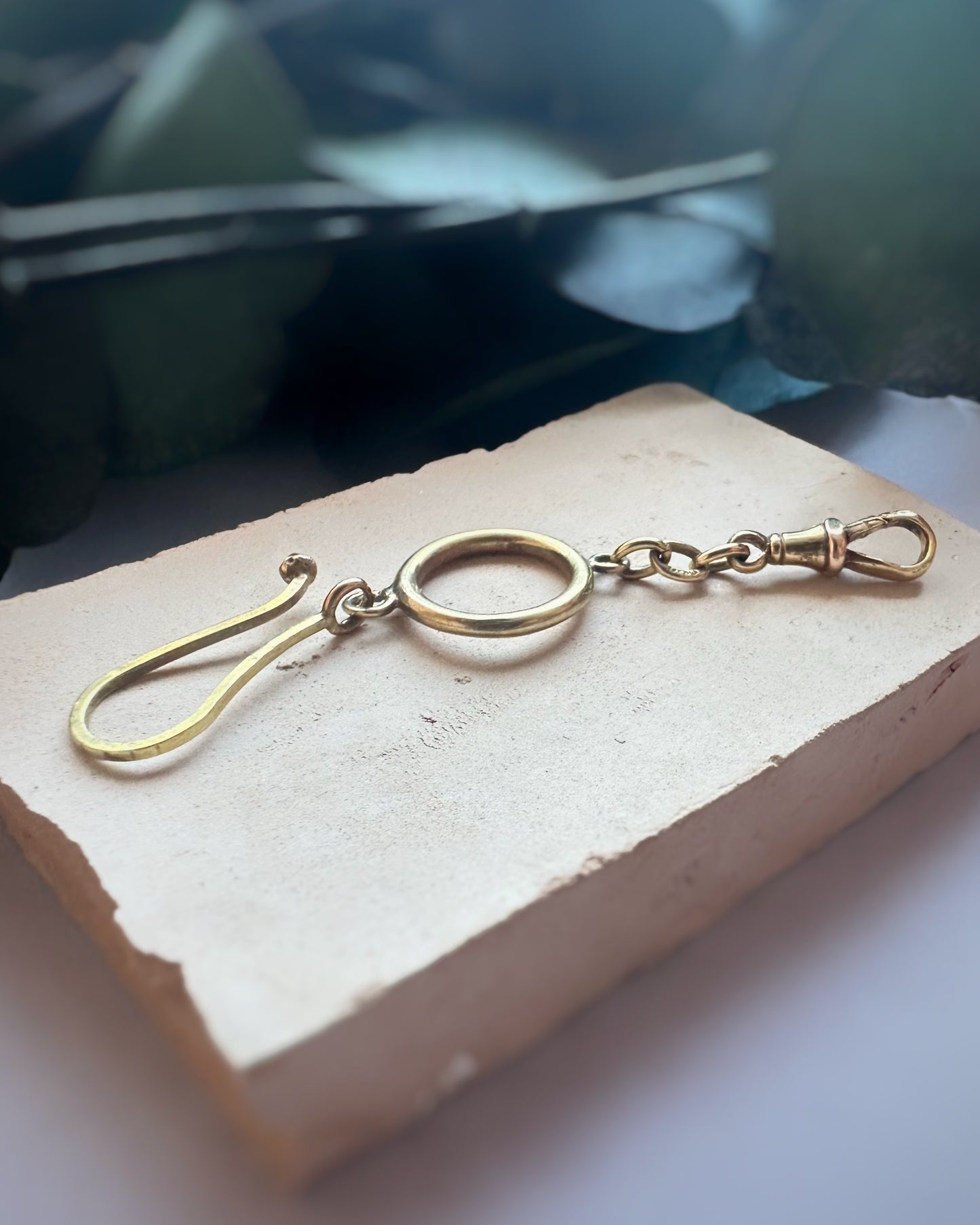 Vintage Shepherds Hook, Ring and Dog Connector / Extender (2 + 3/4")