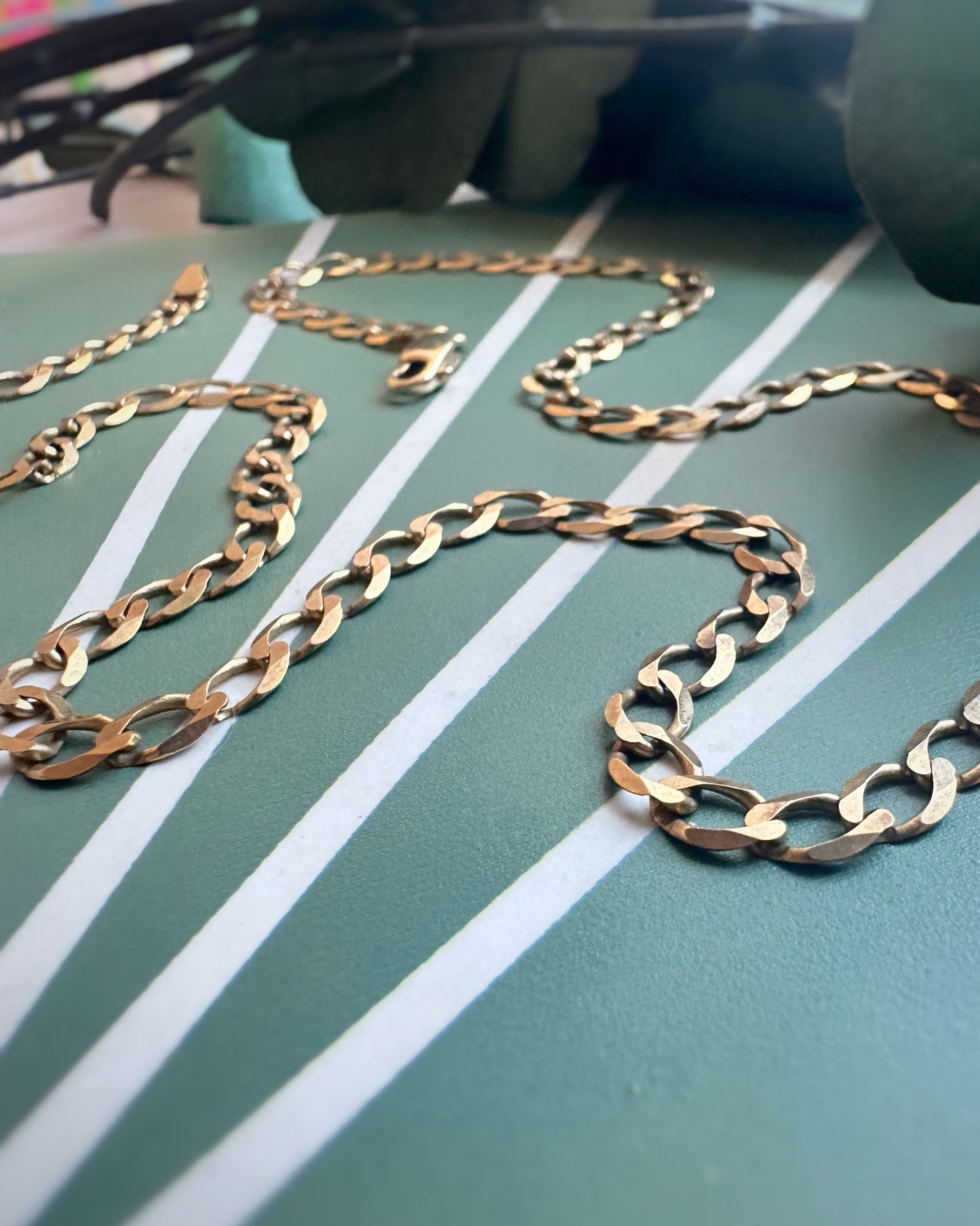 Vintage Faceted Curb Chain (19")