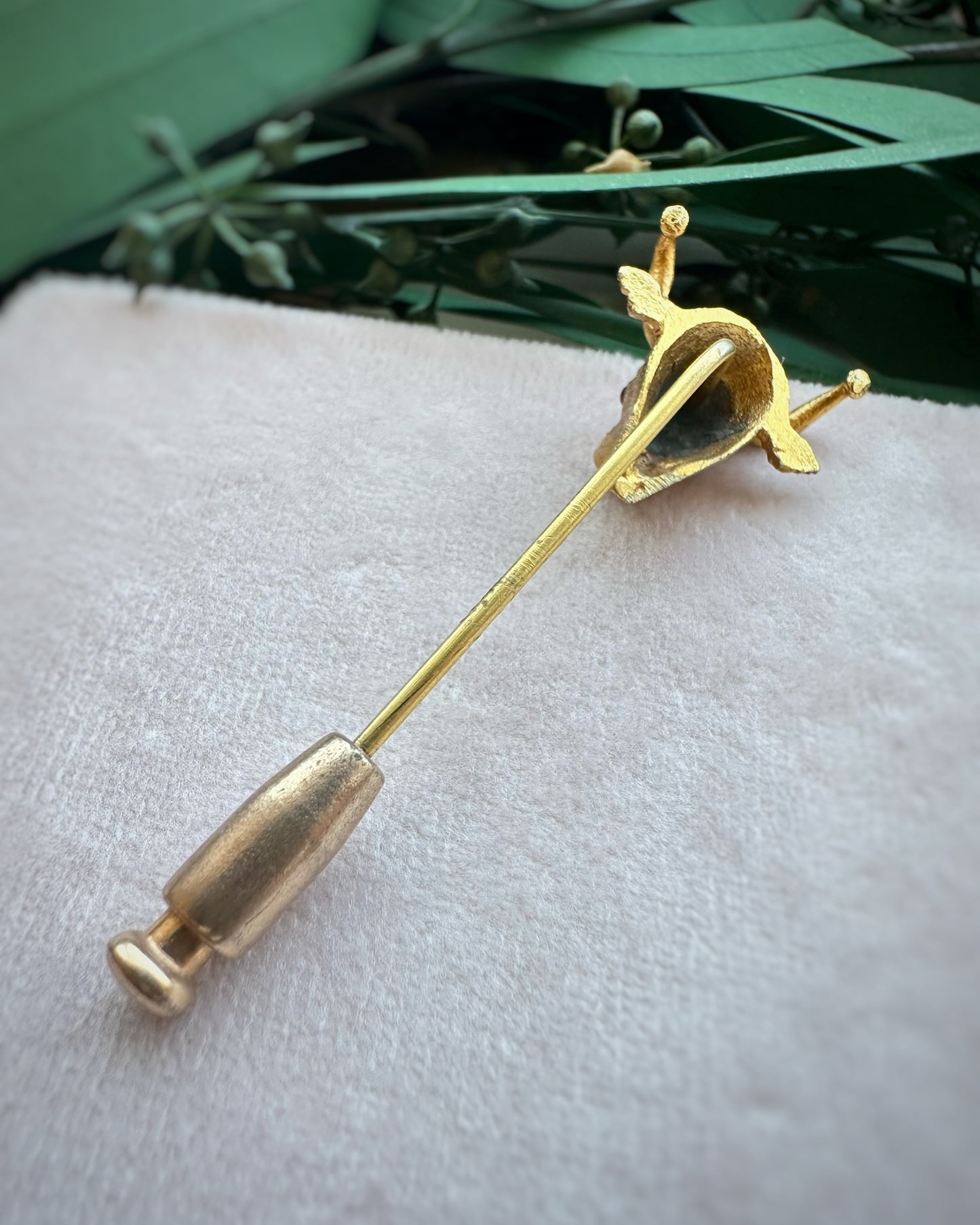 Antique Bulls Head Hat Pin