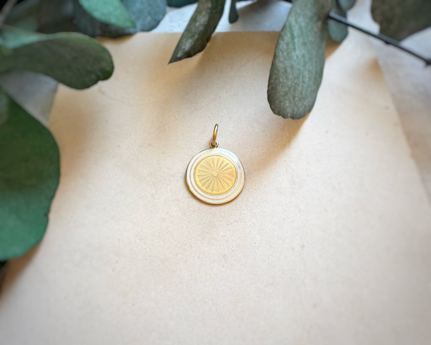 Antique White Enamel Cufflink Conversion
