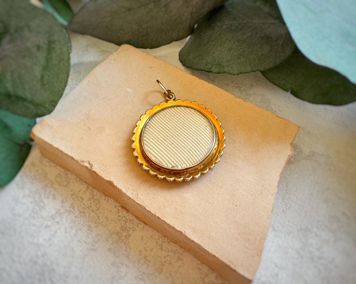 Antique Seed Pearl Picture Locket