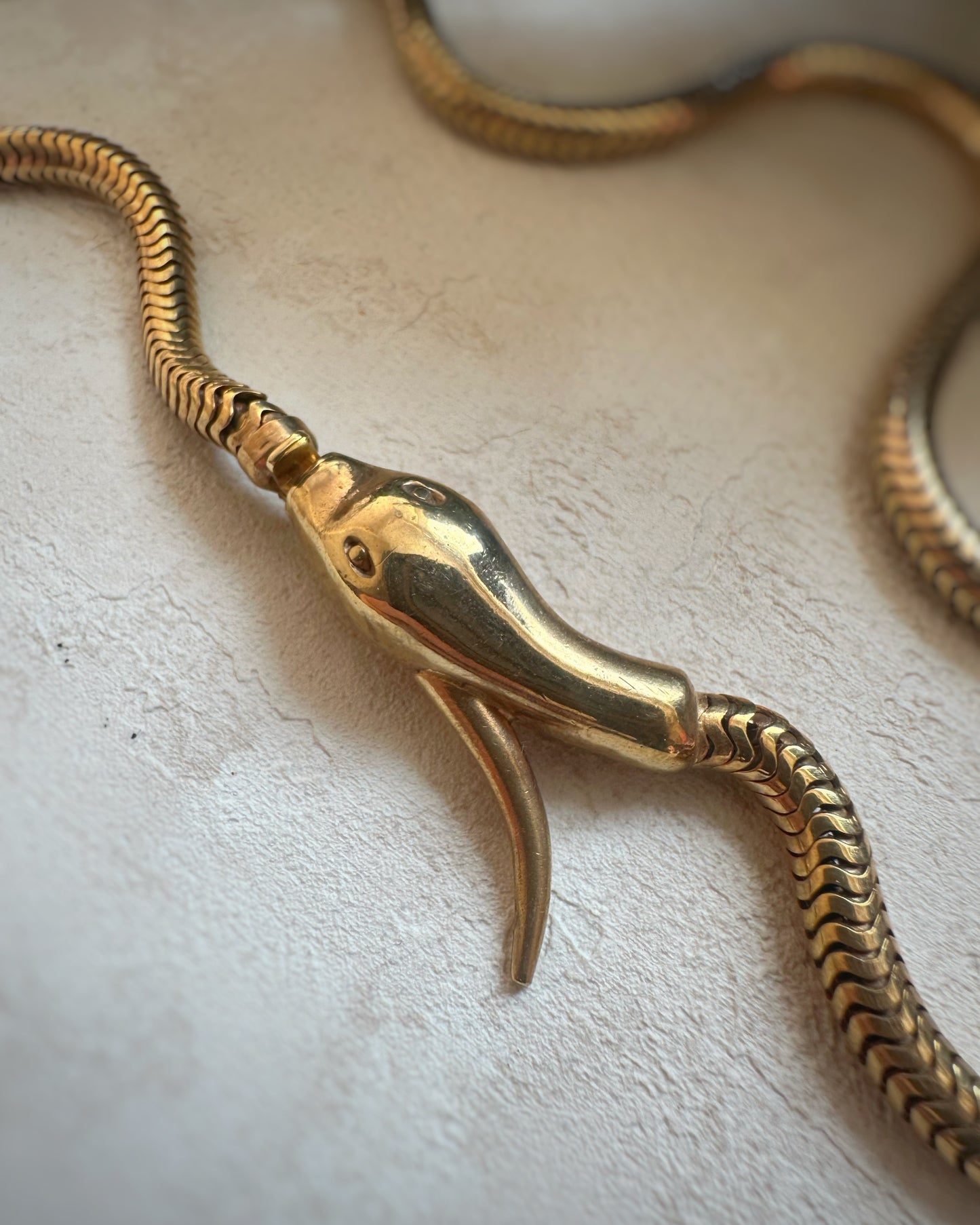 Antique Gilt Snake Chain (16")
