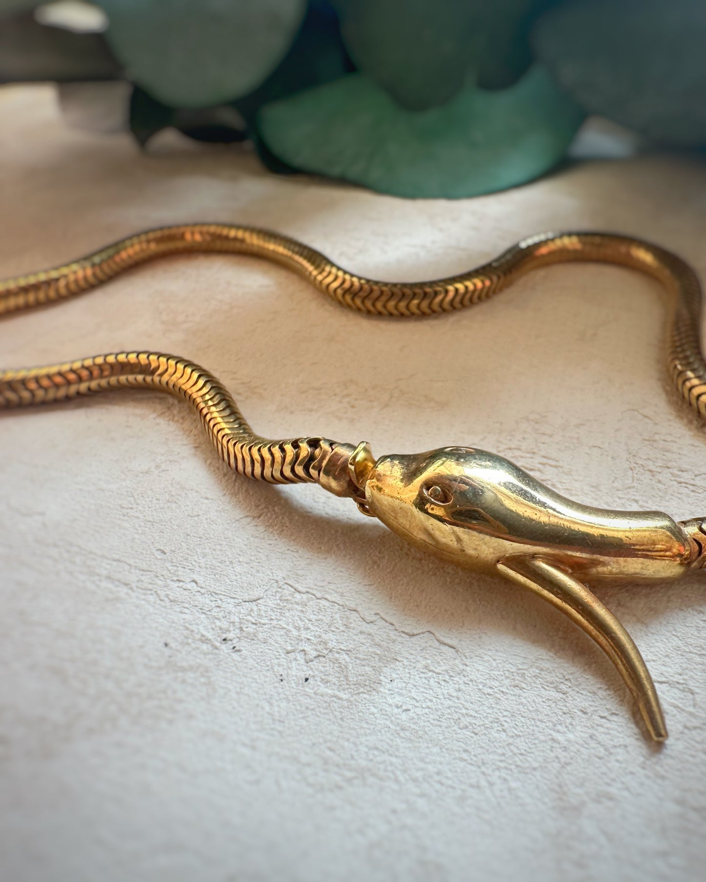 Antique Gilt Snake Chain (16")