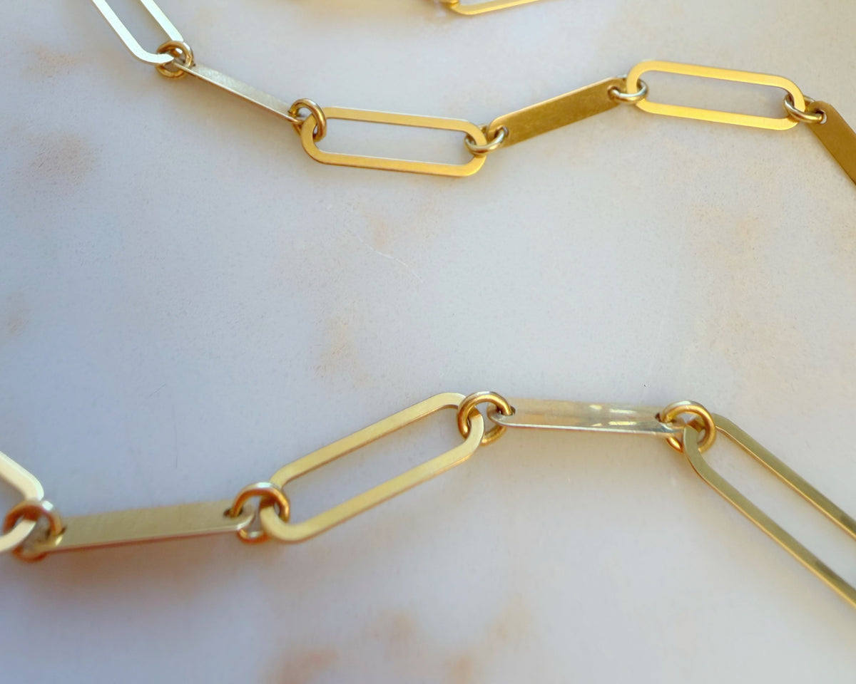 Vintage Paperclip and Bar Link (18")