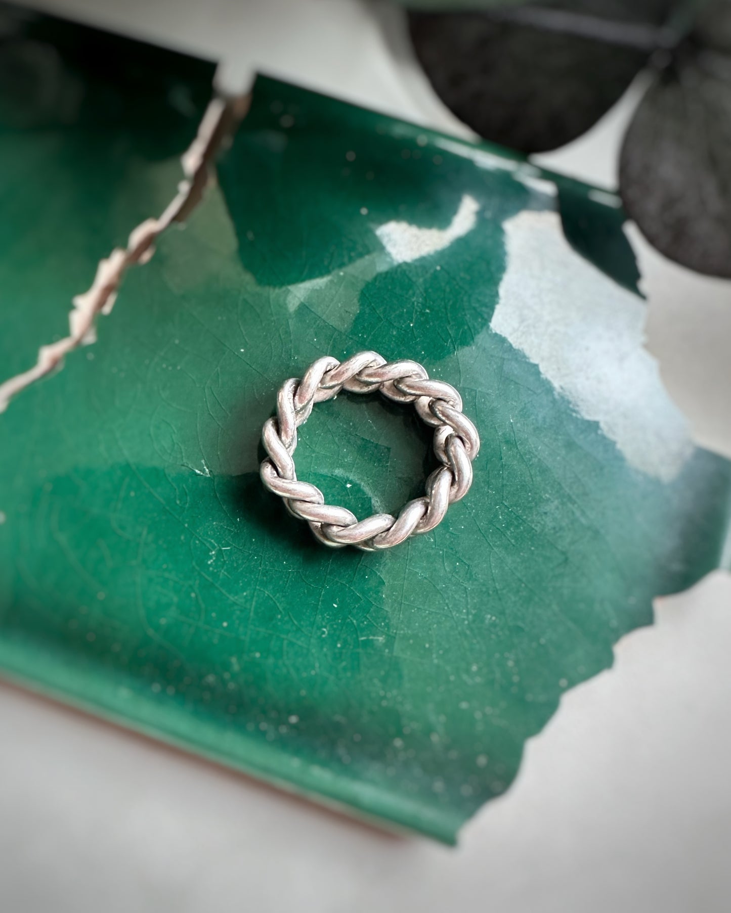 Antique Silver Chain Ring