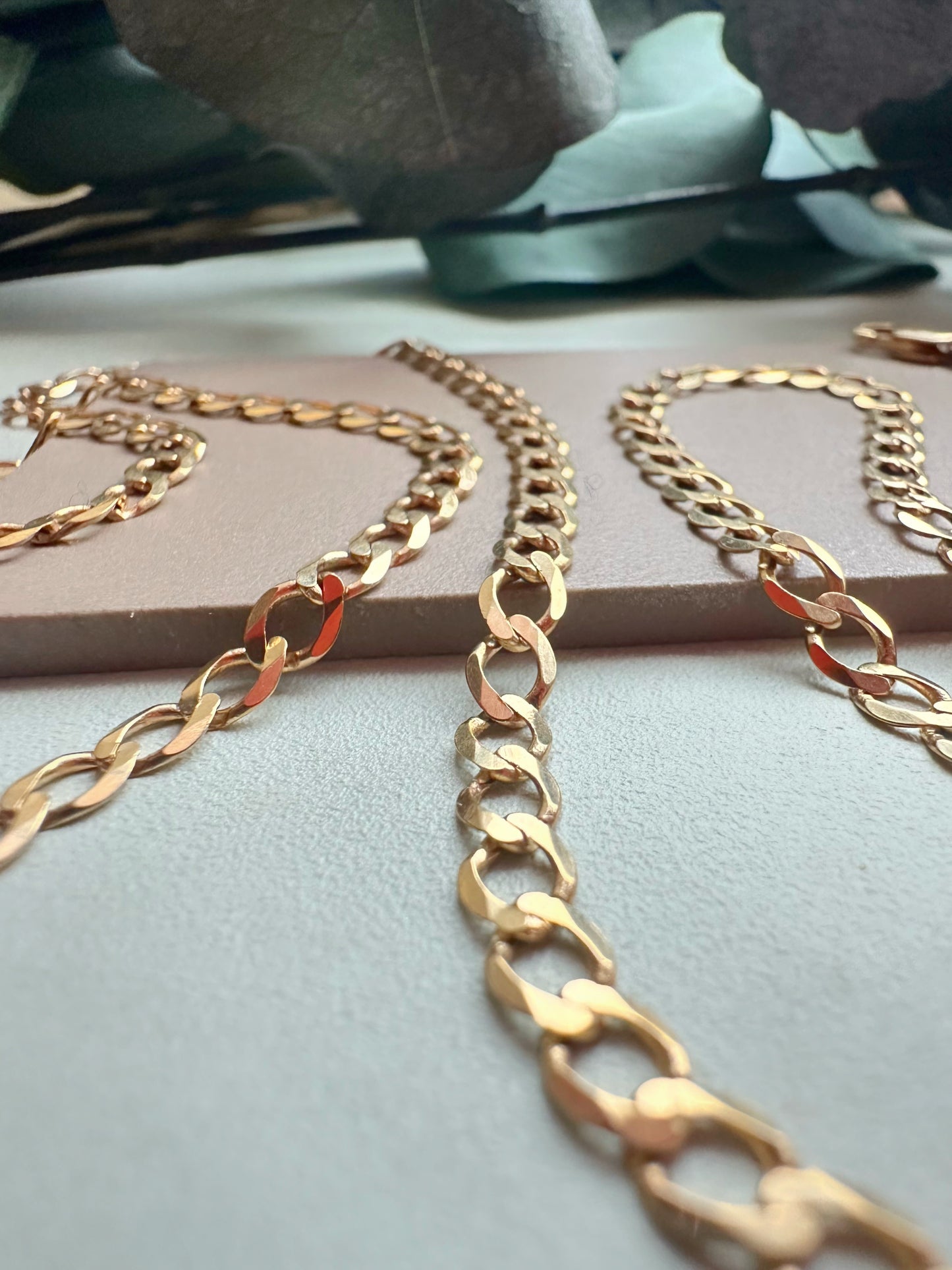 Vintage Faceted Curb Chain (24")