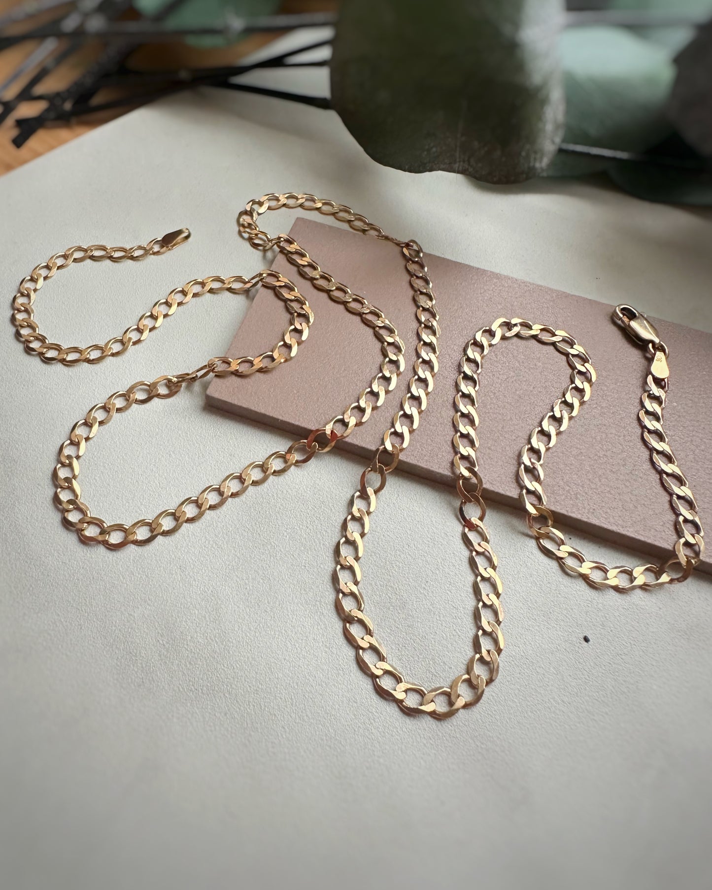 Vintage Faceted Curb Chain (24")