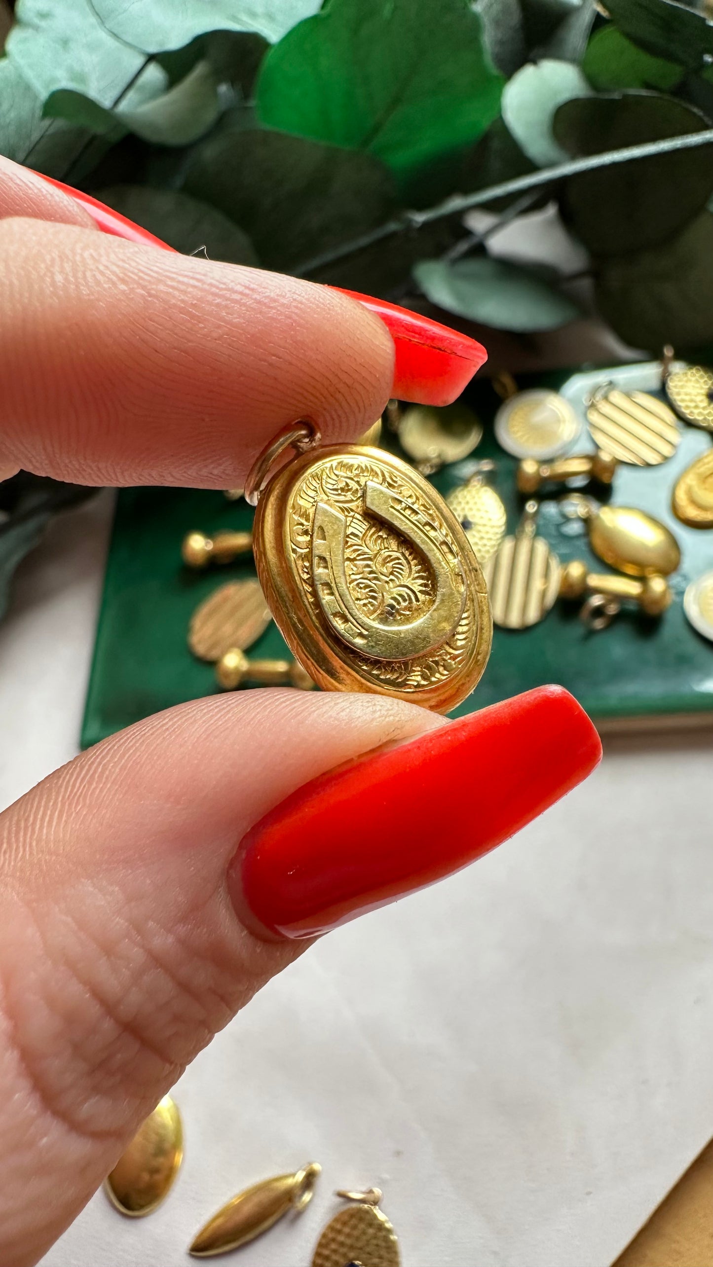 Antique Horseshoe Cufflink Conversion (Lighter)