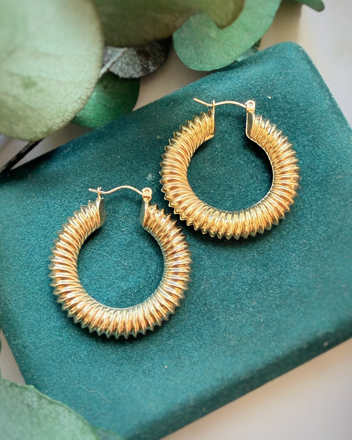 Vintage Large Concertina Hoops
