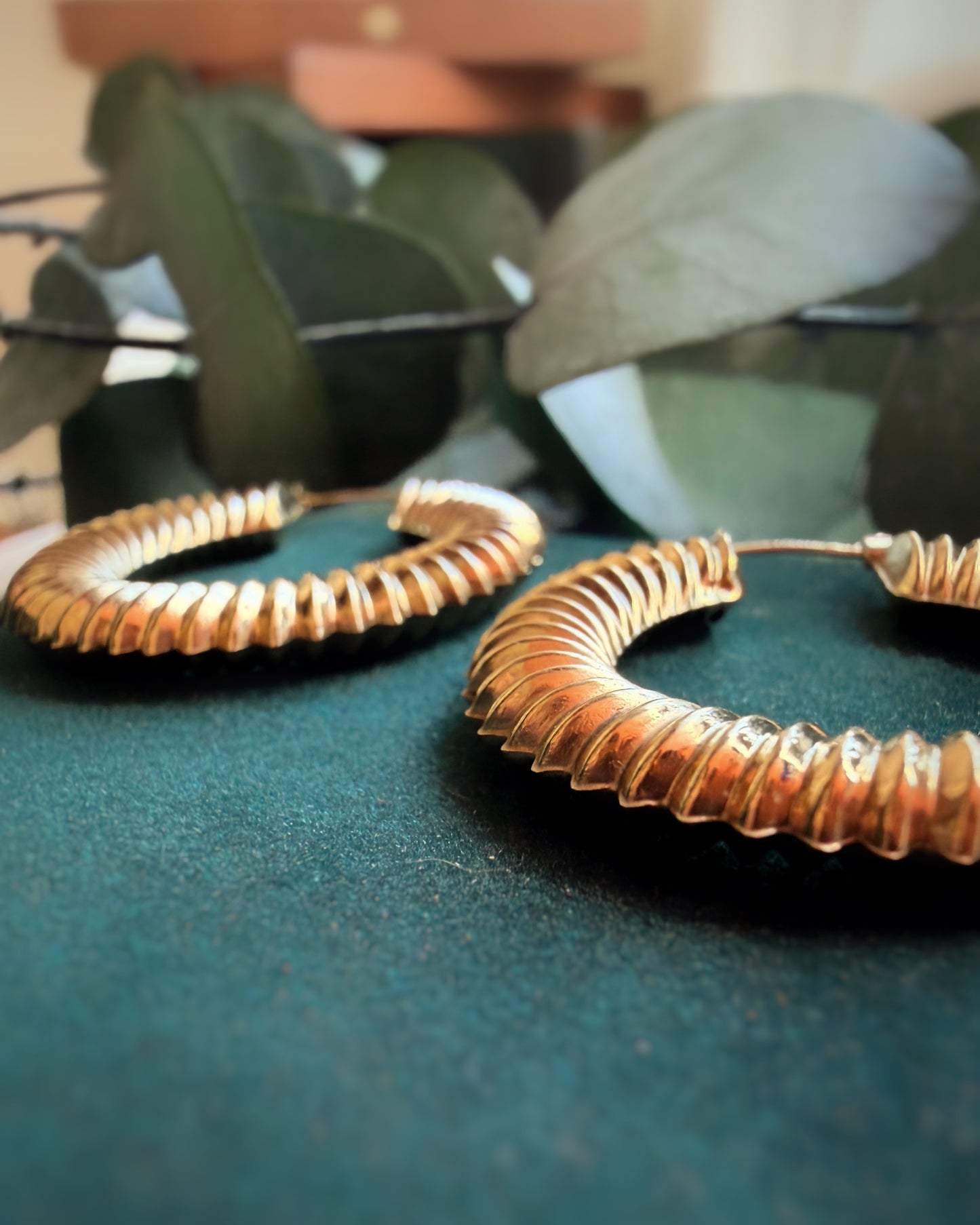 Vintage Large Concertina Hoops
