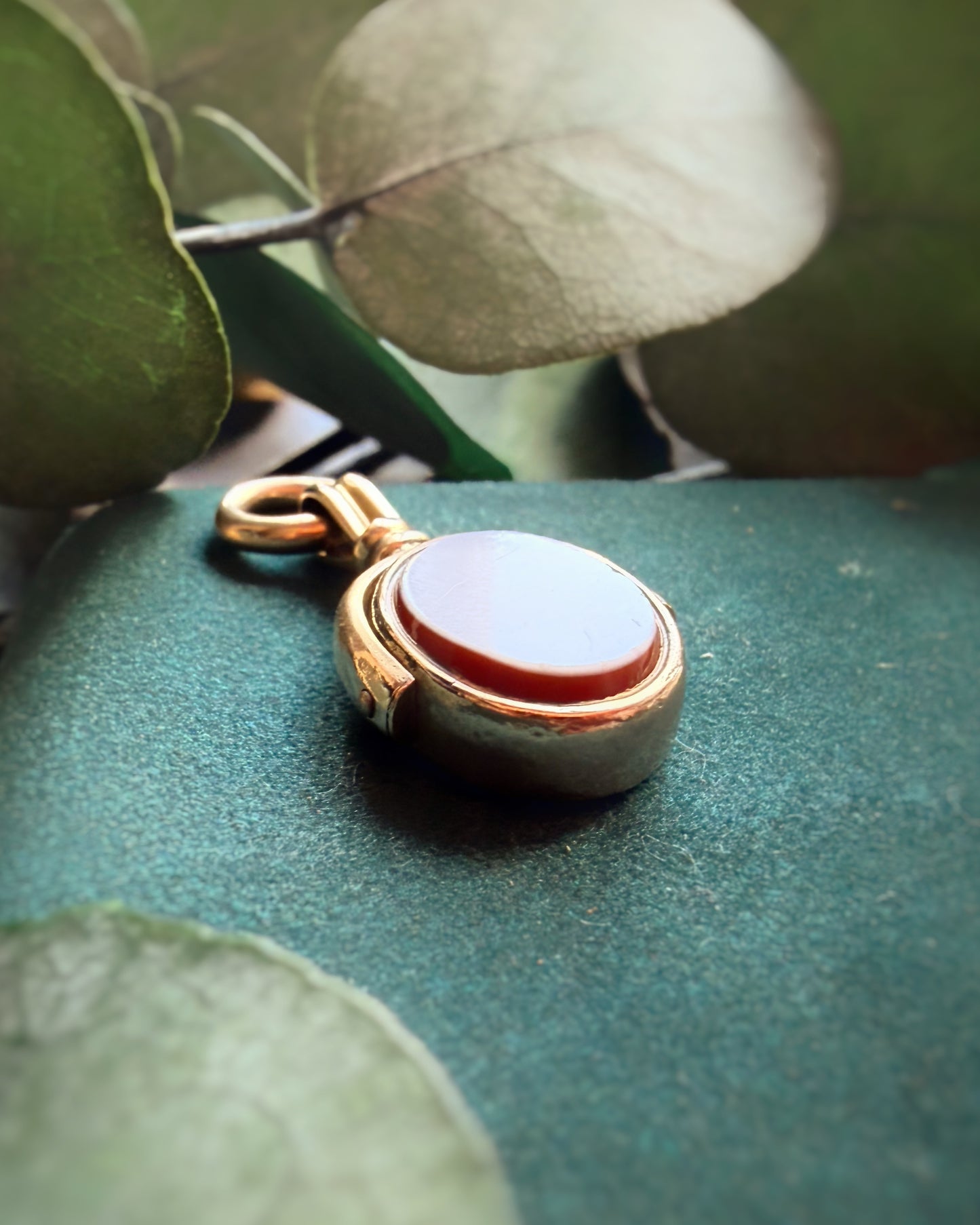 Antique Delicious Oval Spinner Fob