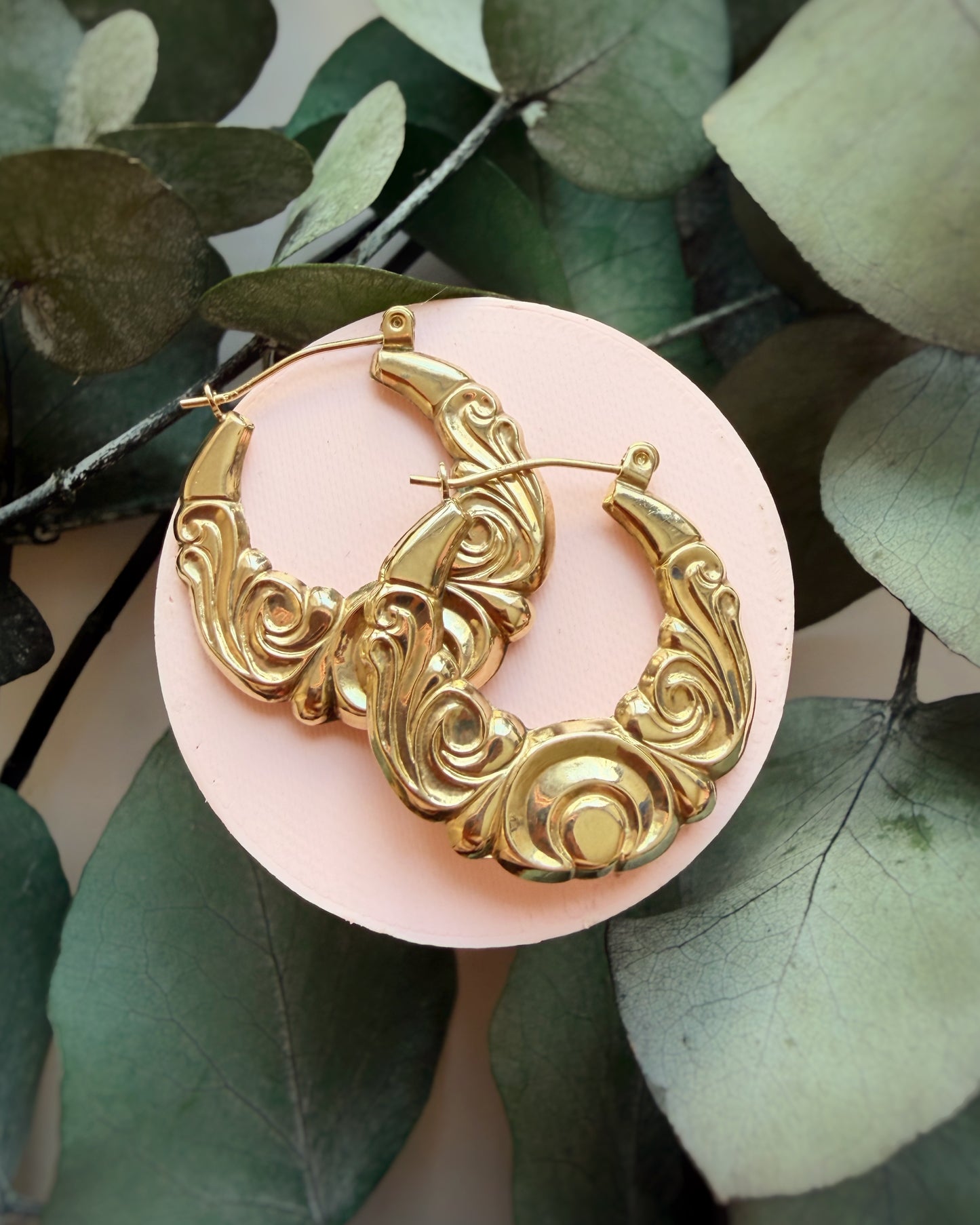 Vintage Fancy Cloud Hoops