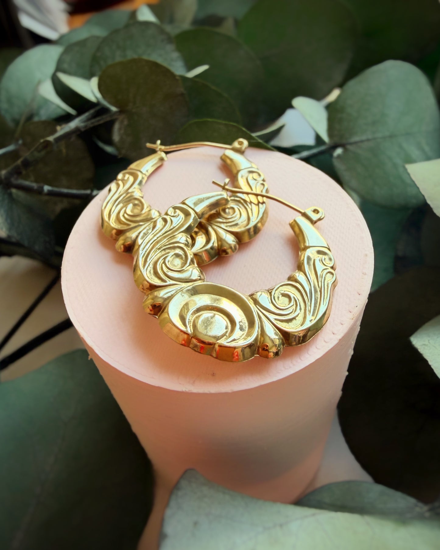 Vintage Fancy Cloud Hoops