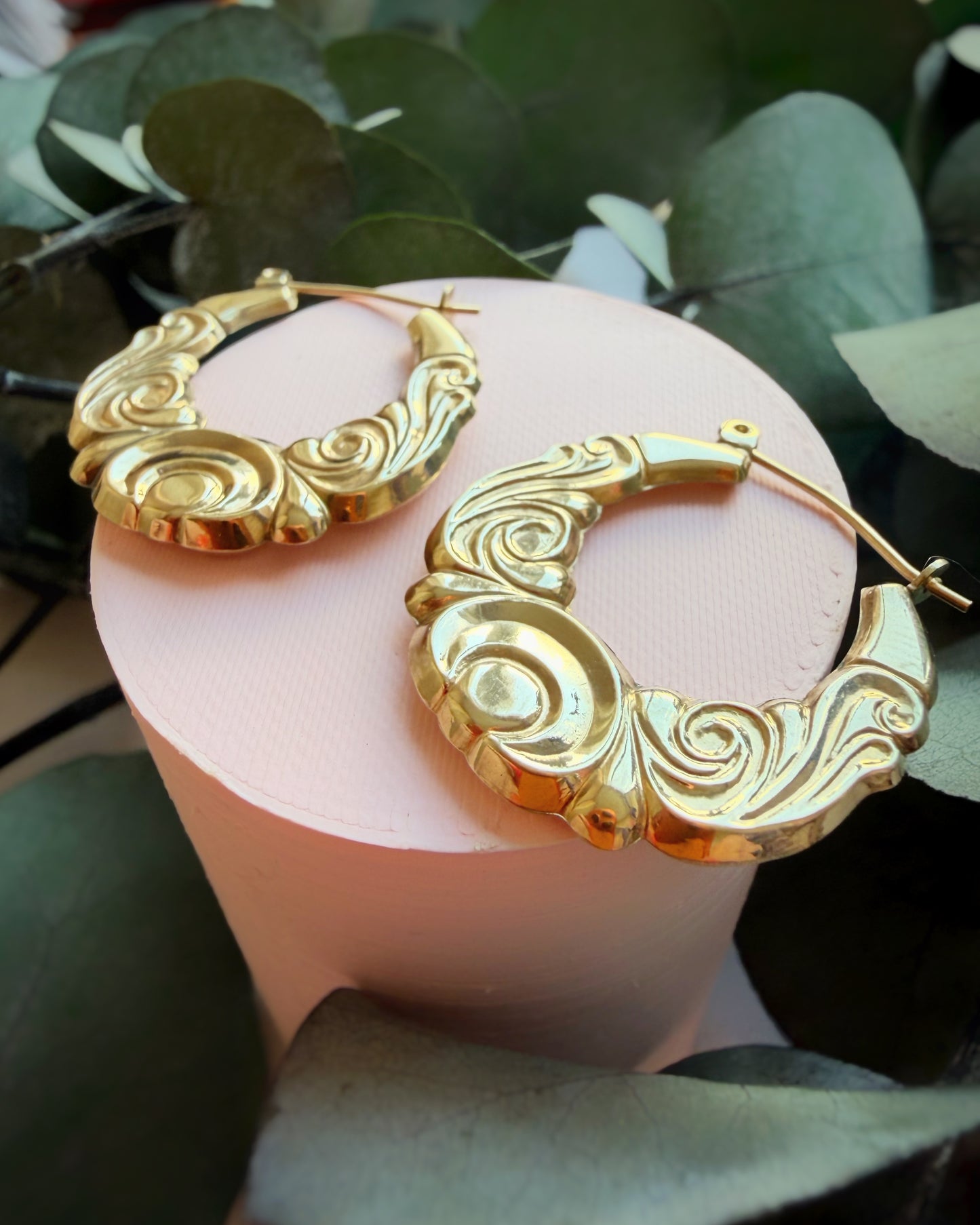 Vintage Fancy Cloud Hoops