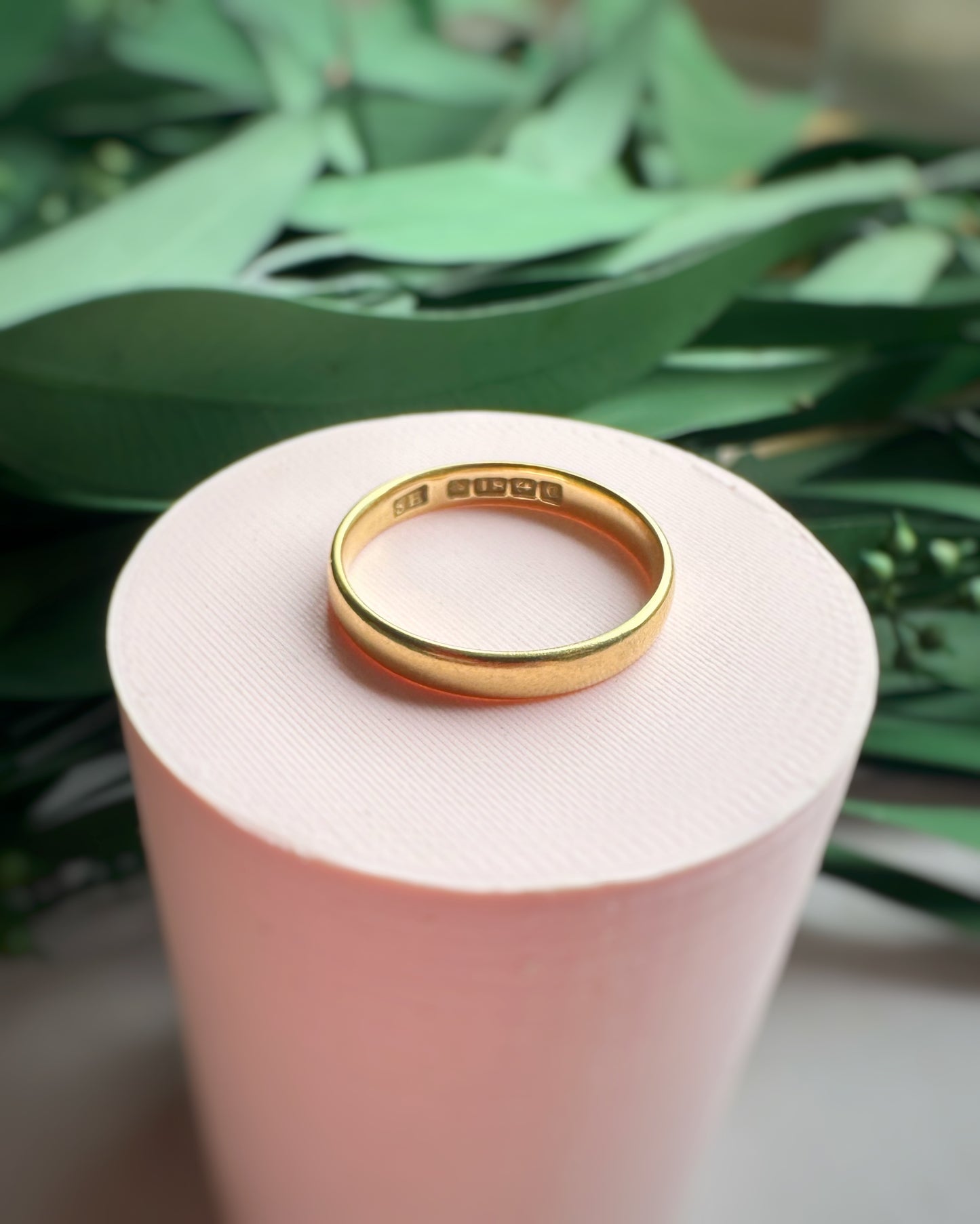 Antique Sleek High Carat Wedding Band