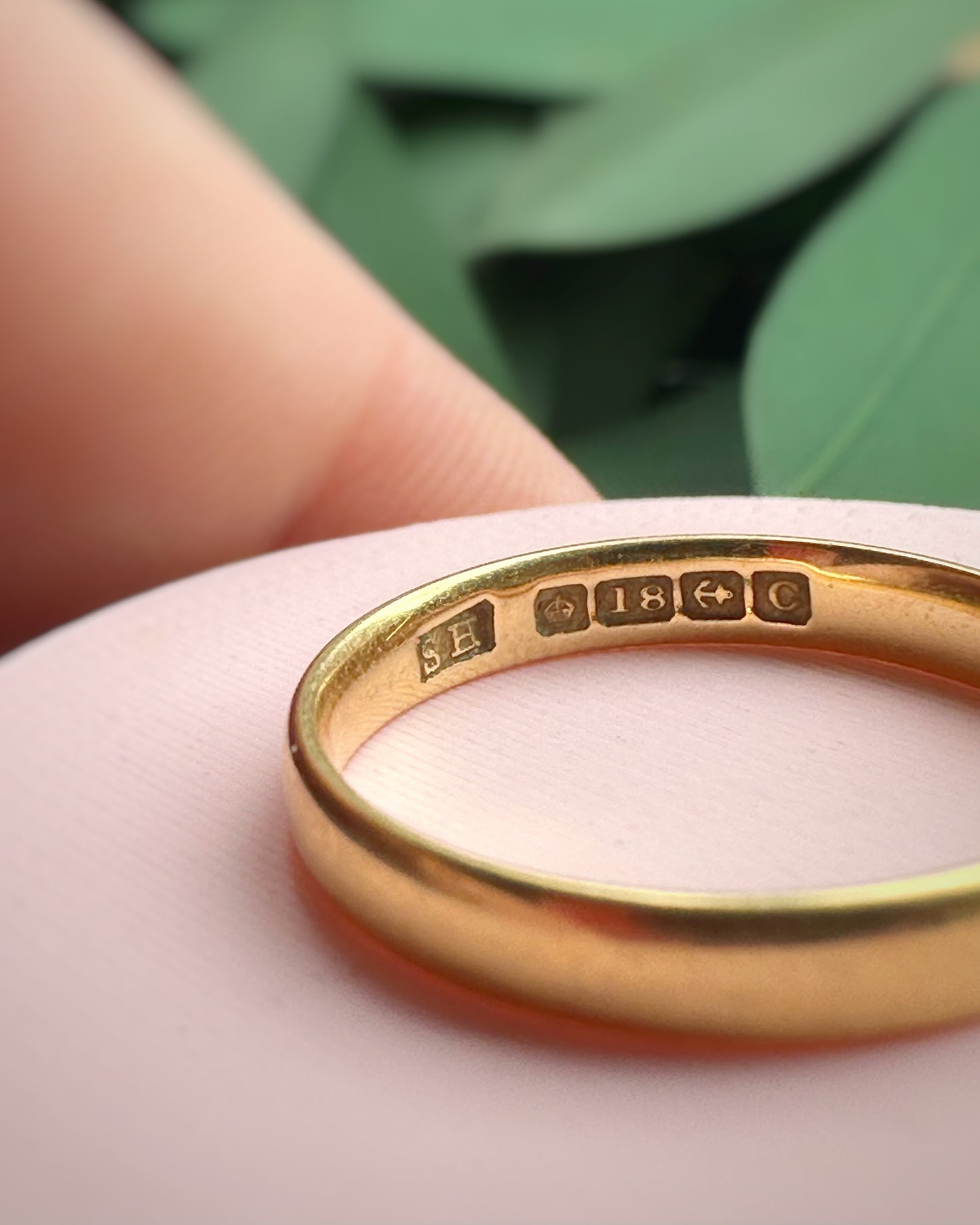 Antique Sleek High Carat Wedding Band