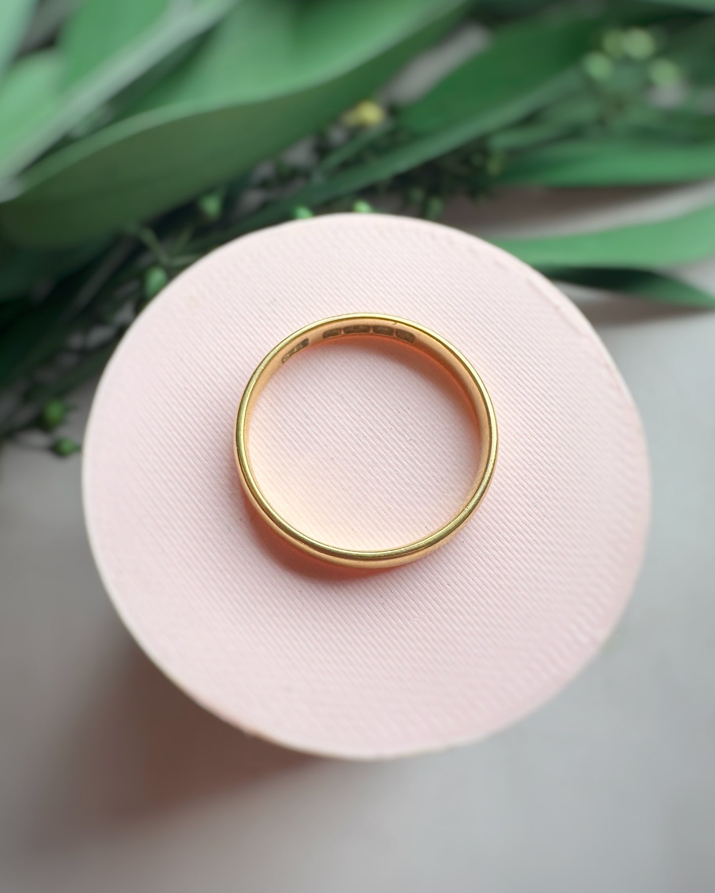 Antique Sleek High Carat Wedding Band