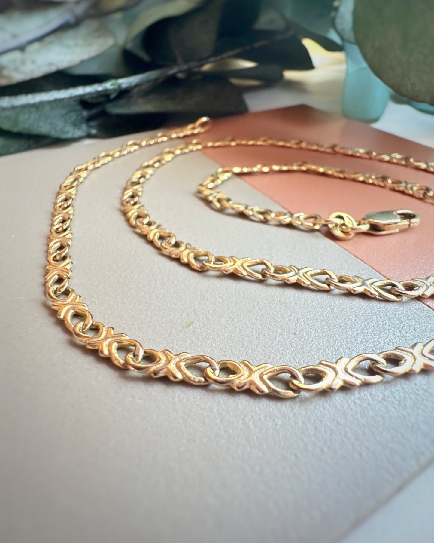 Vintage Fancy Link Infinity Knot Chain (18")