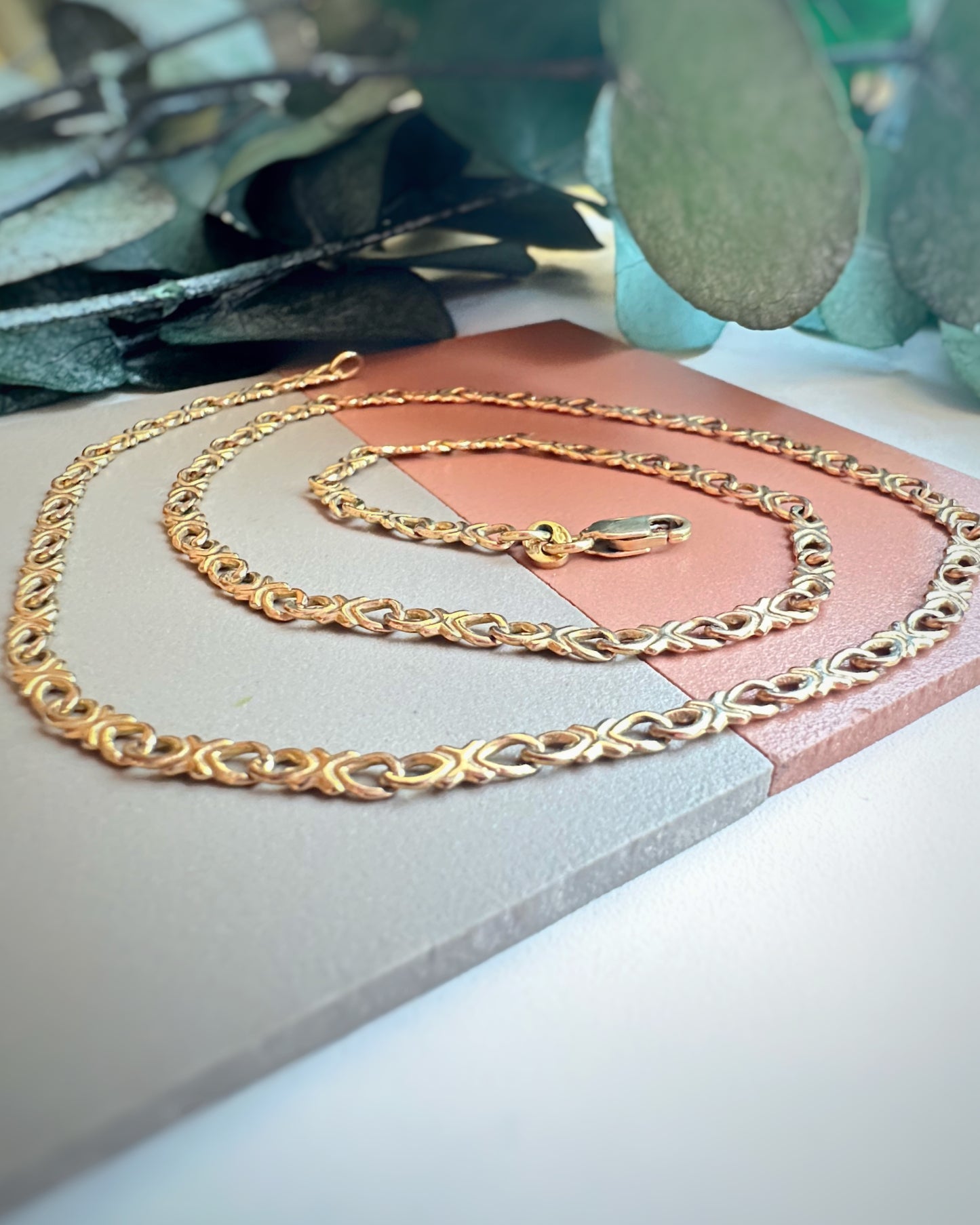 Vintage Fancy Link Infinity Knot Chain (18")