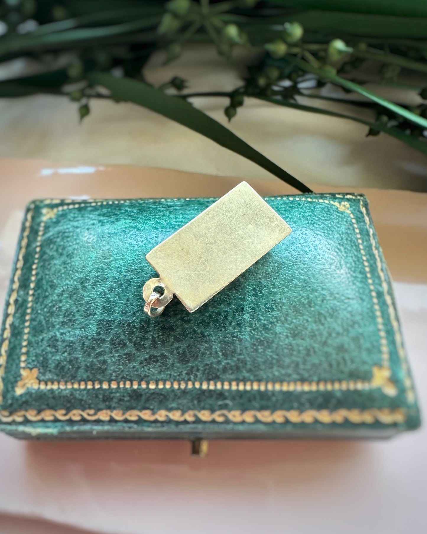 Vintage Gold Bar Charm